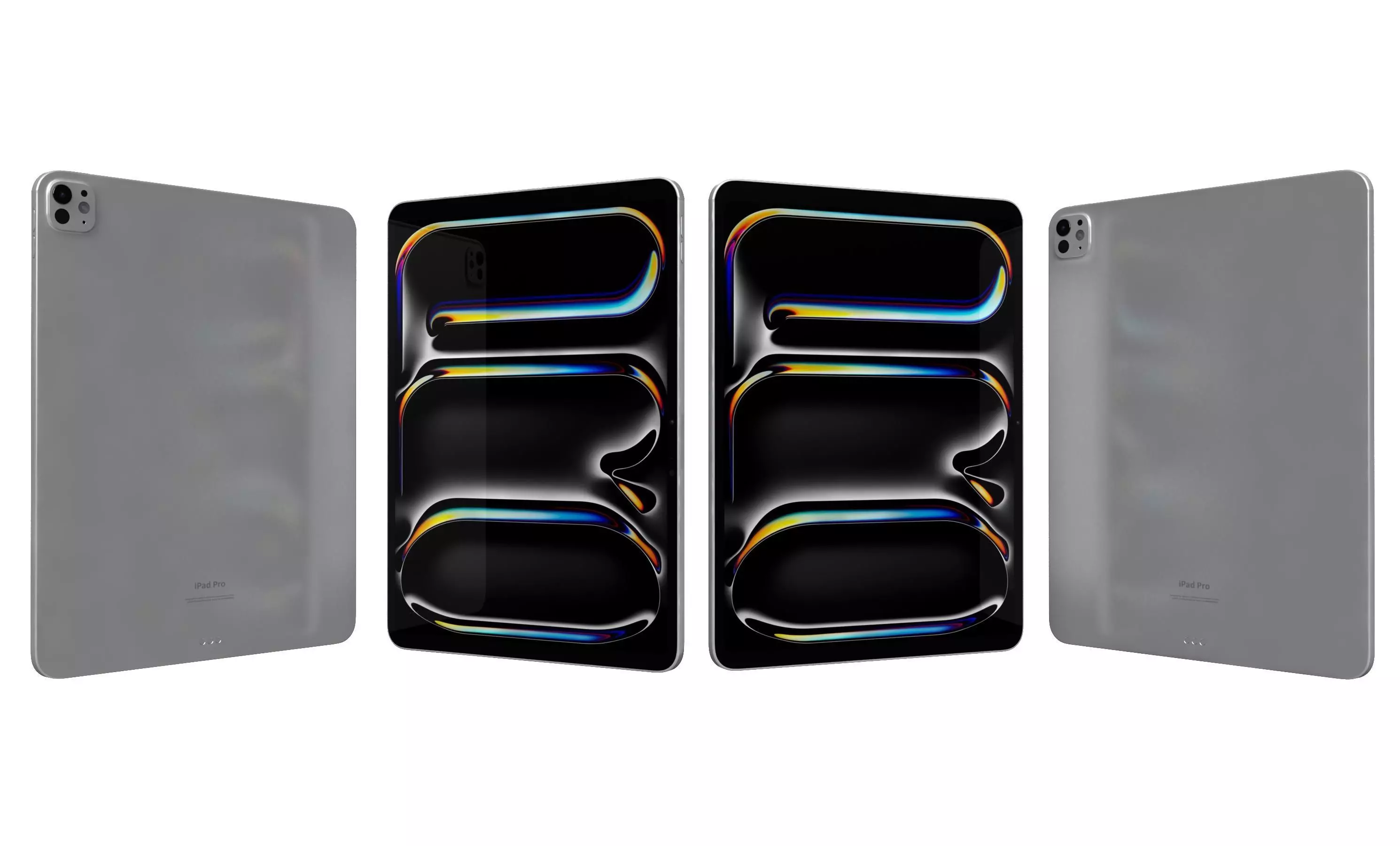 Apple iPad Pro 13 2024 Silver High Poly 3D model_0