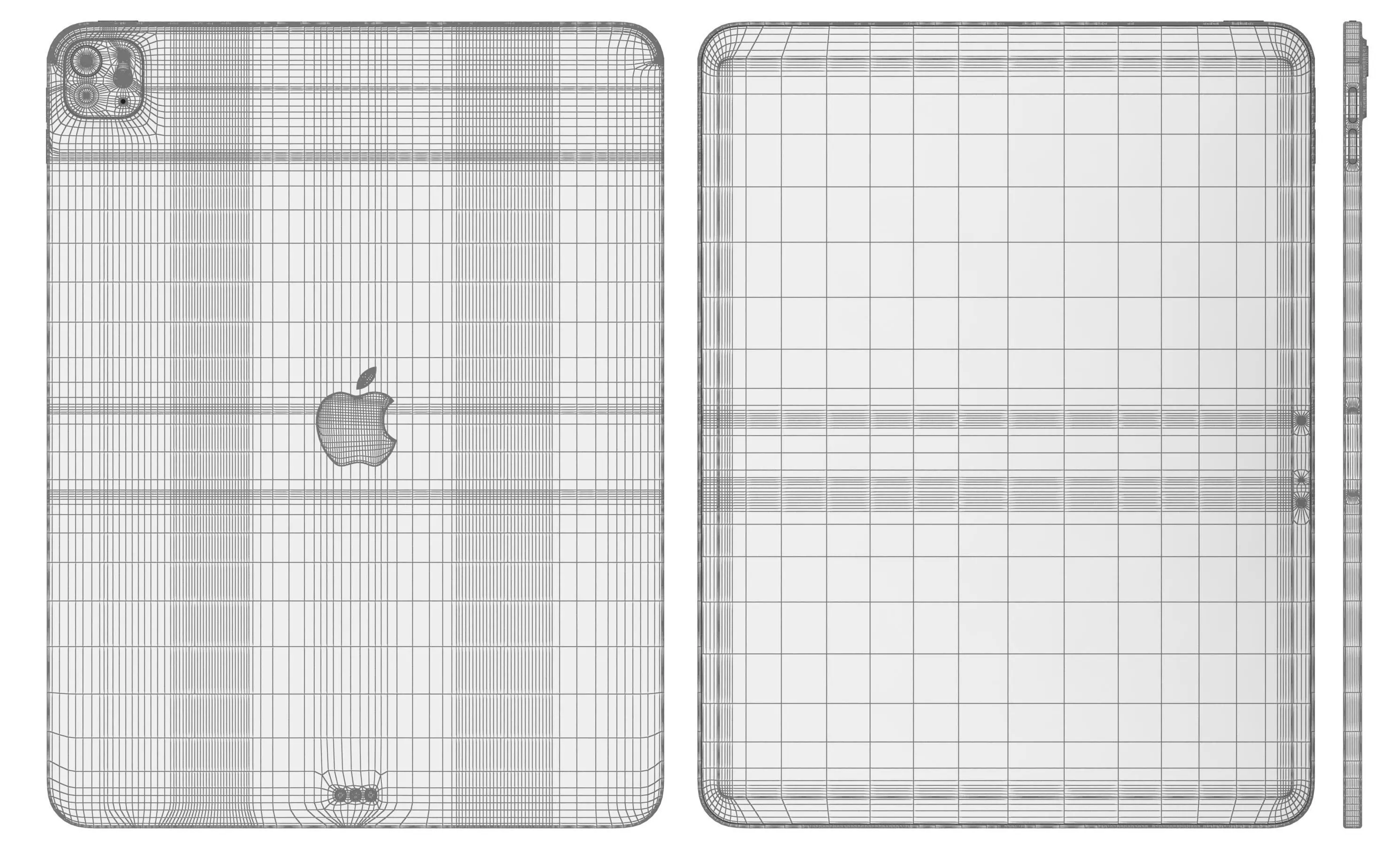 Apple iPad Pro 13 2024 Silver High Poly 3D model_11