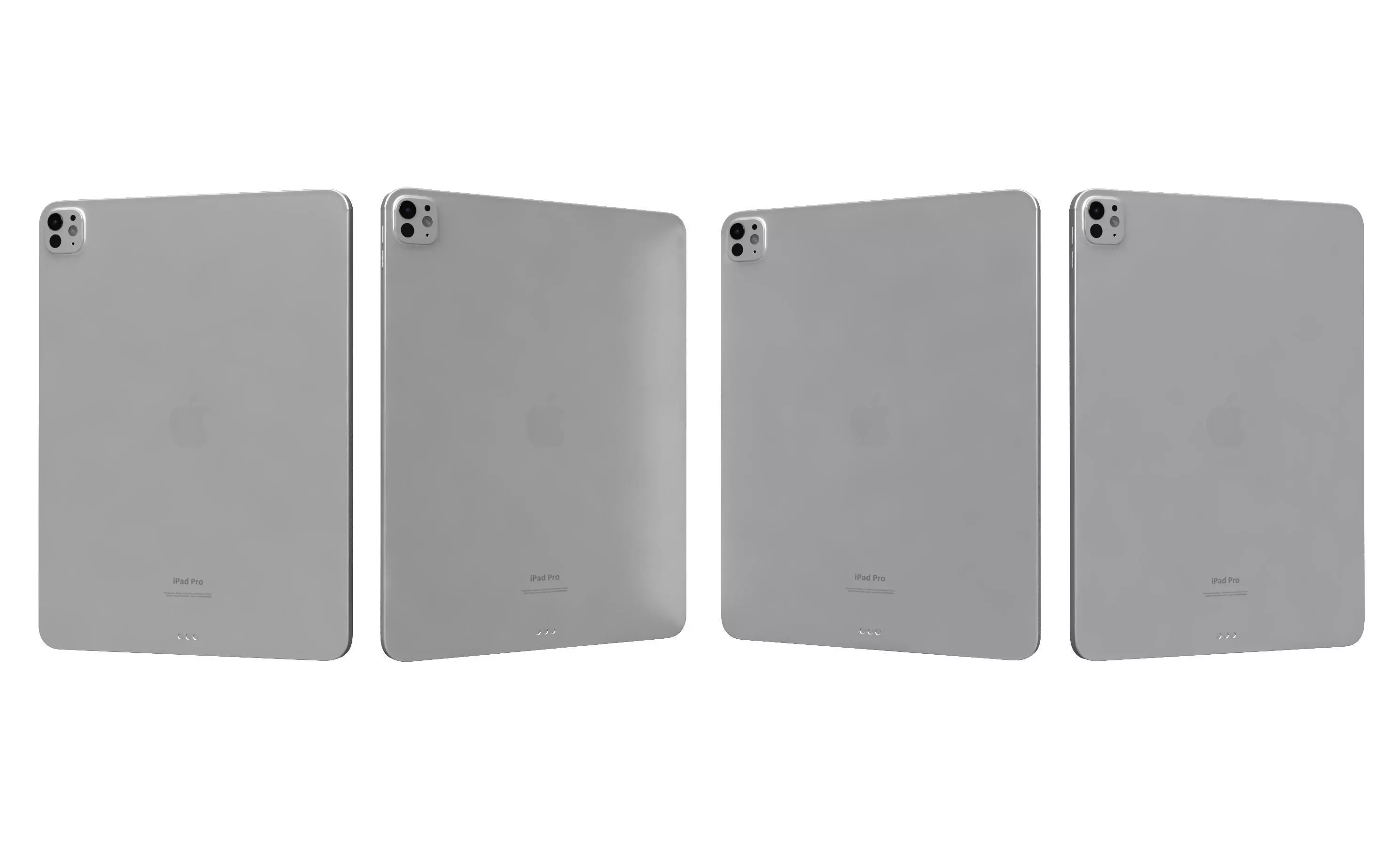 Apple iPad Pro 13 2024 Silver High Poly 3D model_25