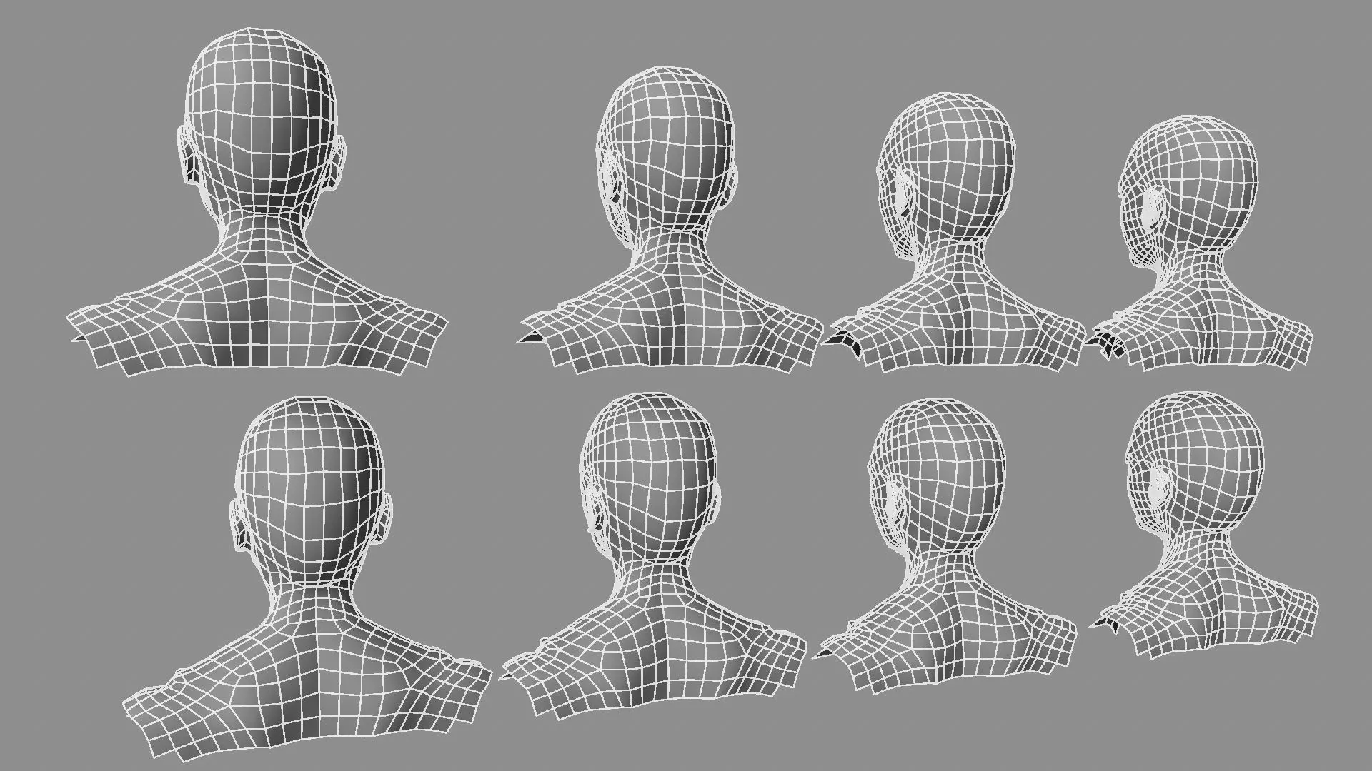 Female Student Rigged and skinned with Blend shapes 3D model_20