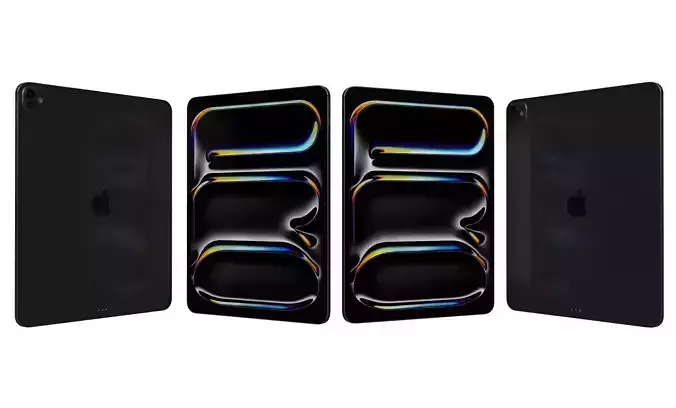 Apple iPad Pro 13 2024 Space Black High Poly 3D model Apple iPad Pro 13 2024 Space Black High Poly 3D model