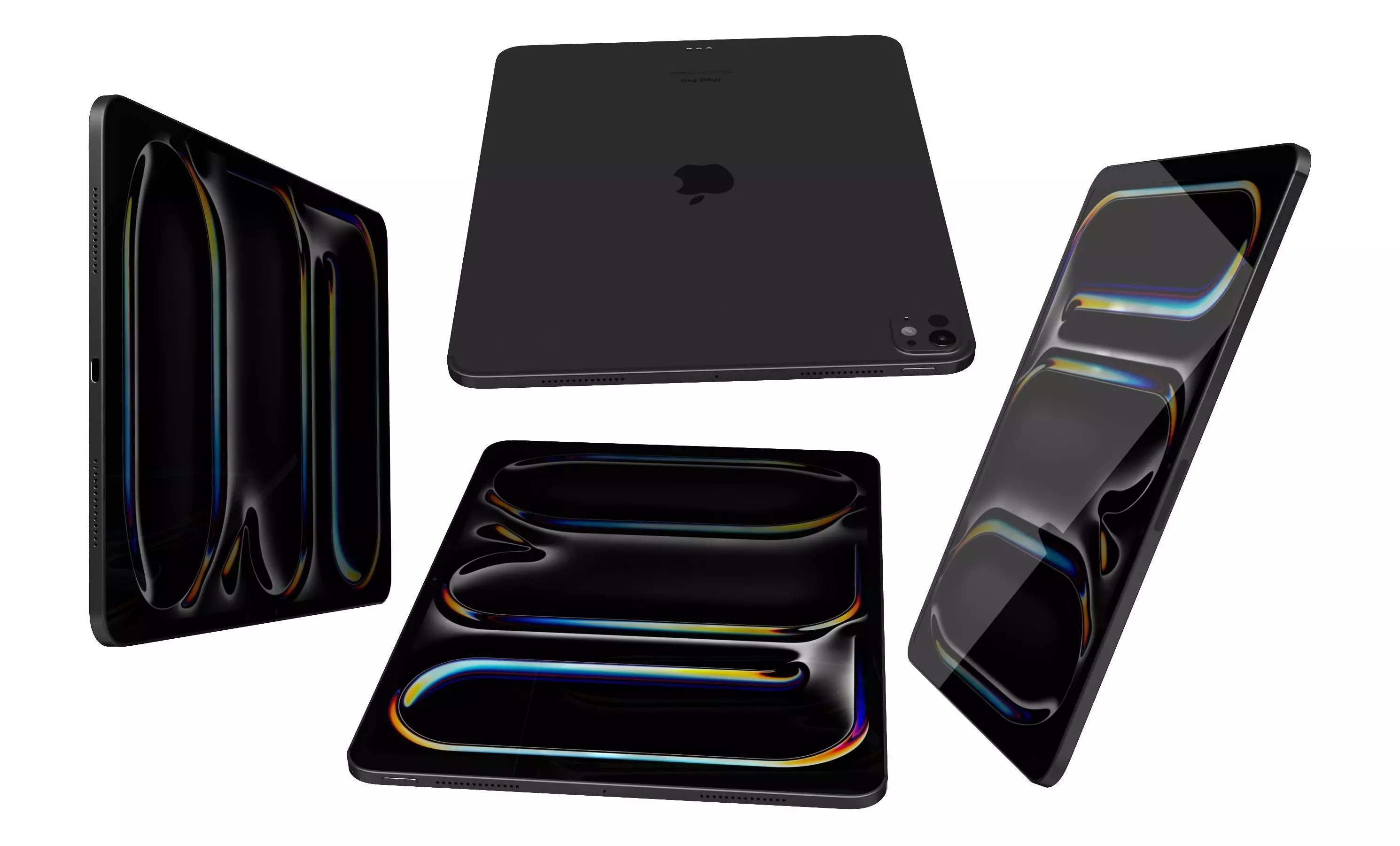 Apple iPad Pro 13 2024 Space Black High Poly 3D model_7