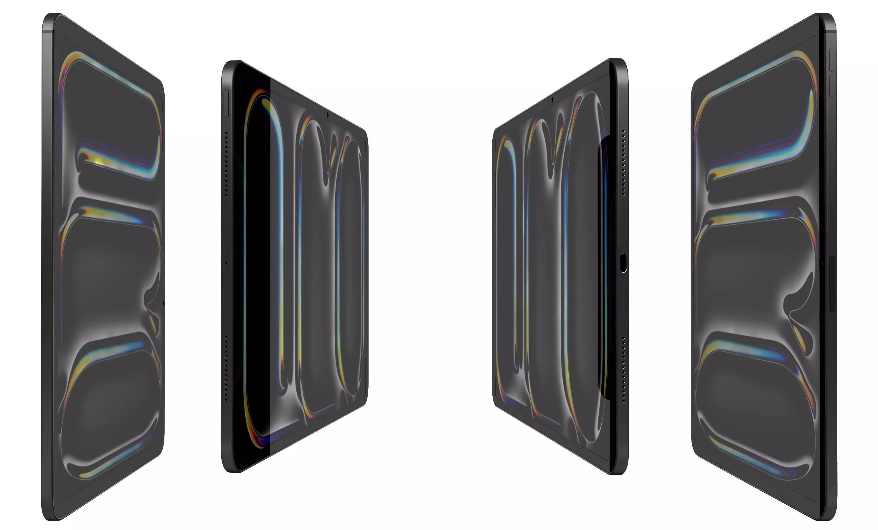 Apple iPad Pro 13 2024 Space Black High Poly 3D model_2