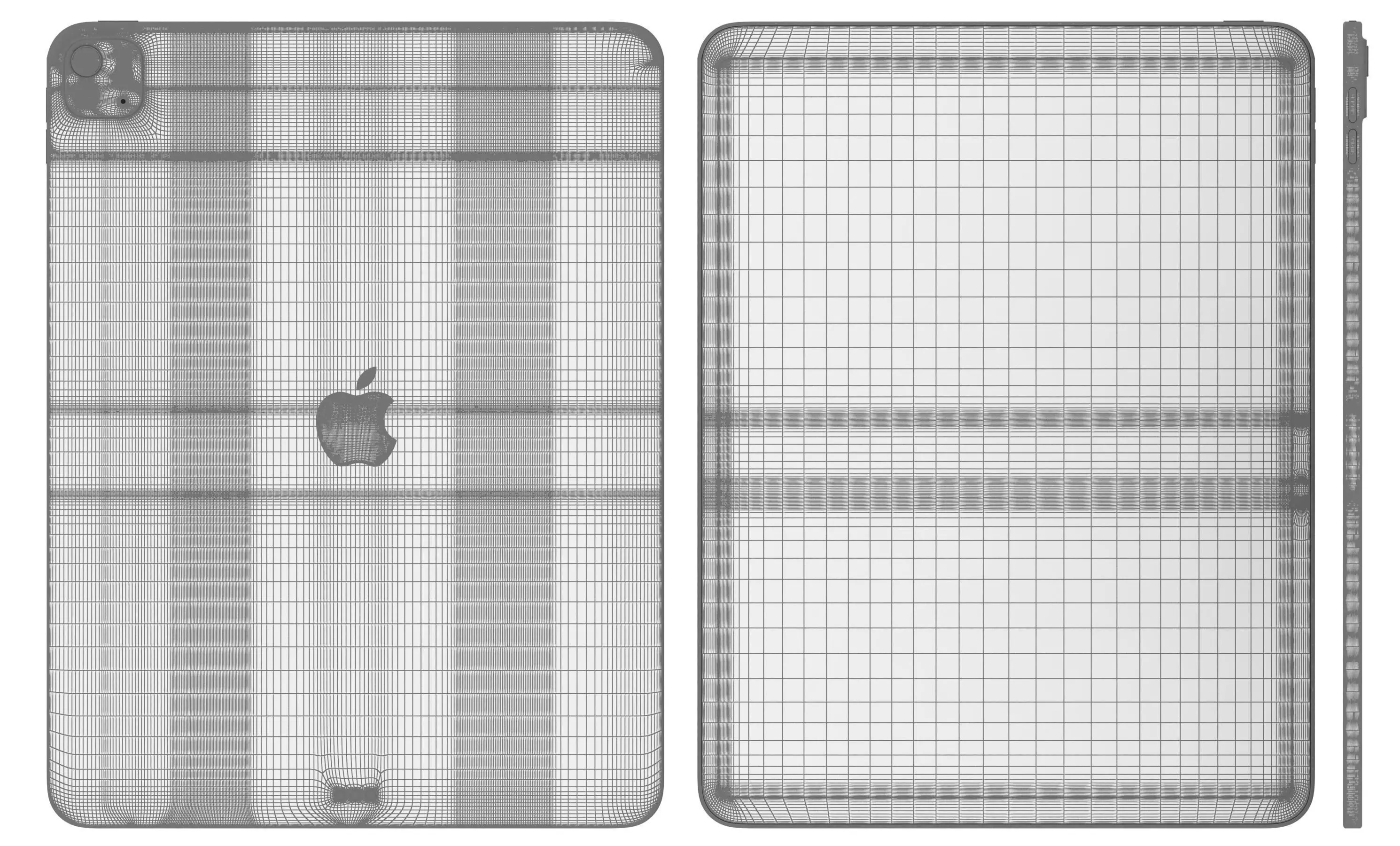 Apple iPad Pro 13 2024 Space Black High Poly 3D model_12