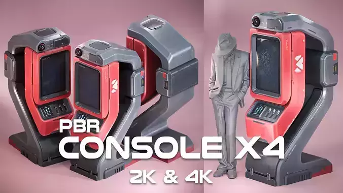 Sci-fi Console X4 PBR