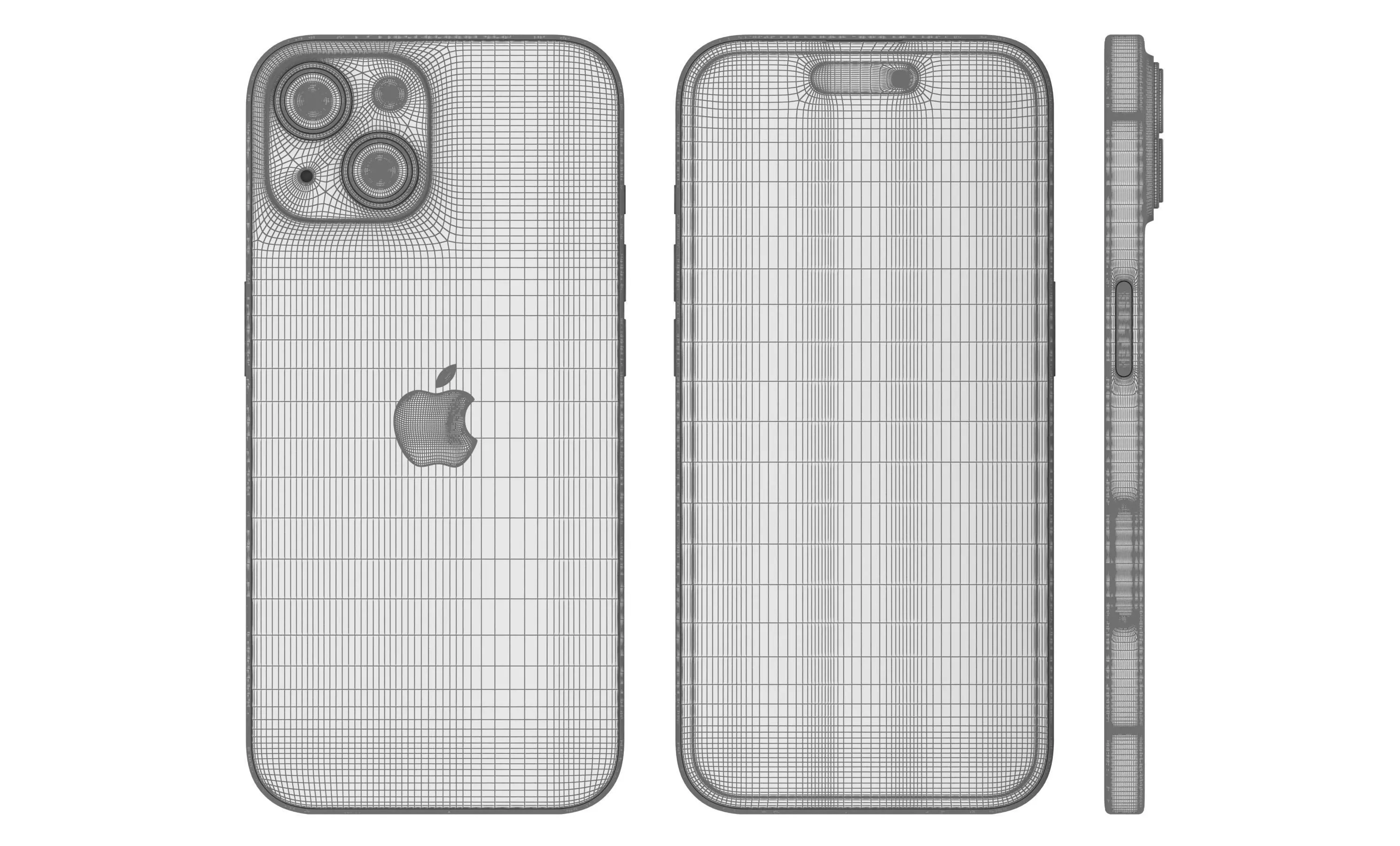 Apple iPhone 15 Black High Poly 3D model_12