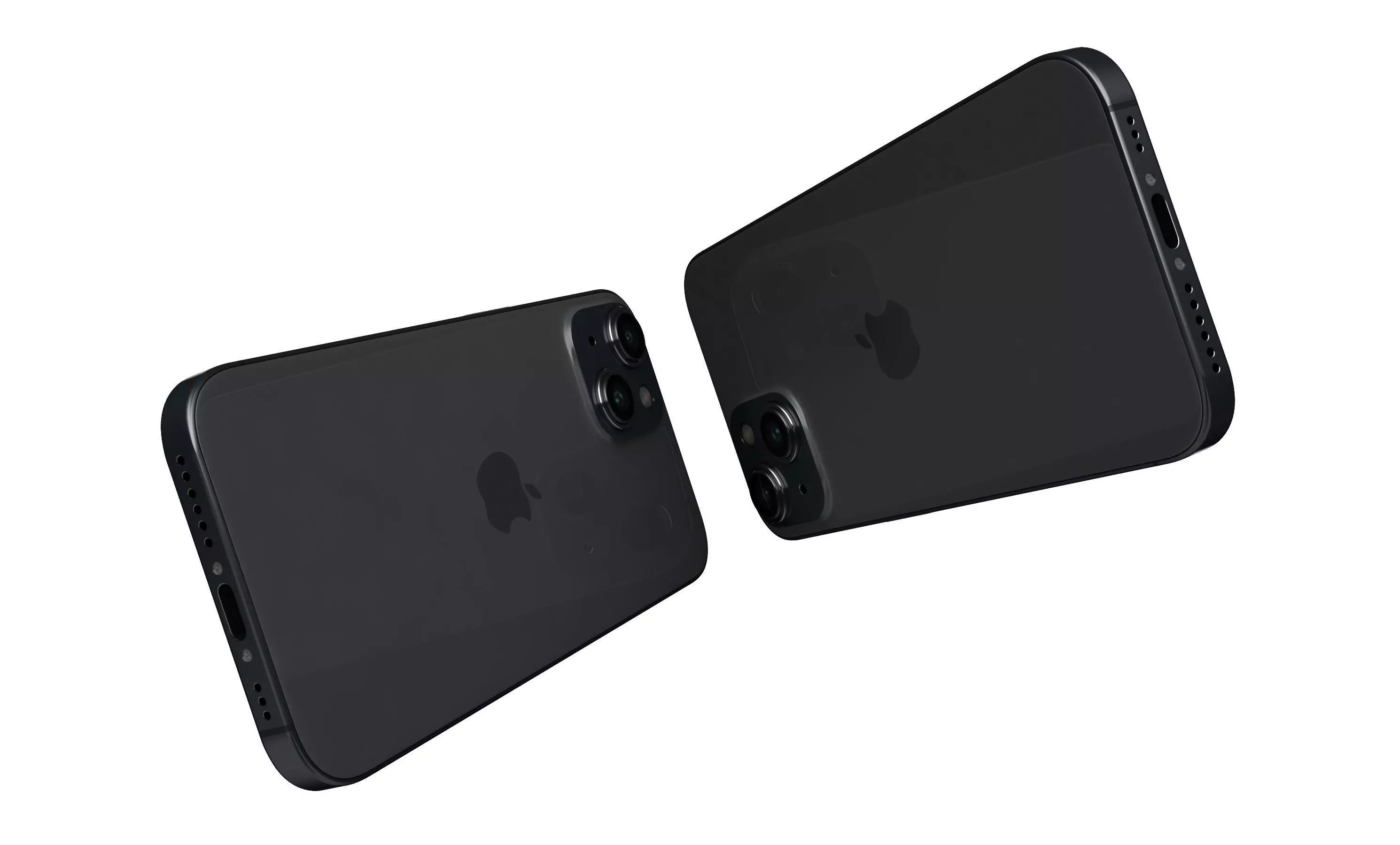 Apple iPhone 15 Black High Poly 3D model_4