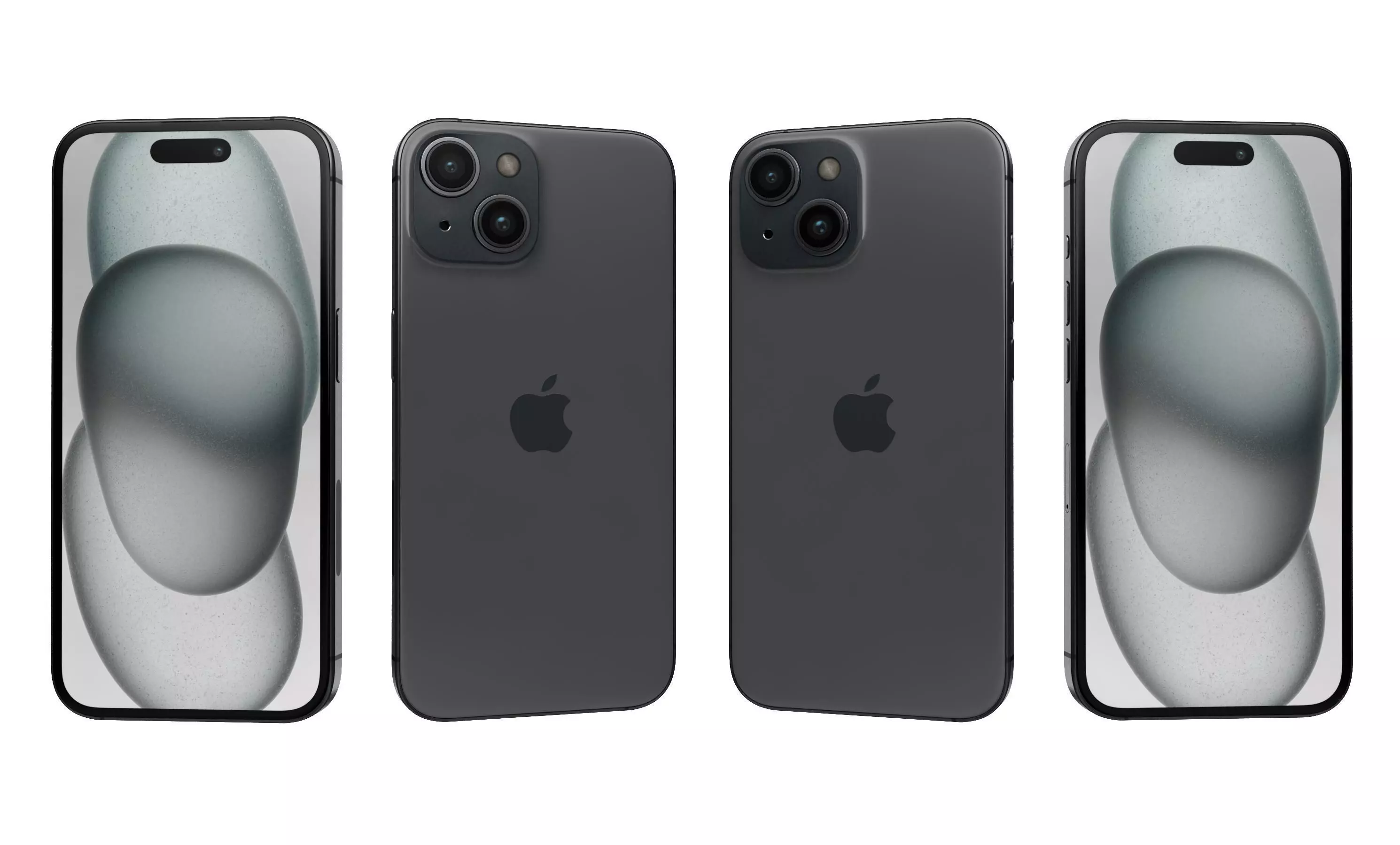 Apple iPhone 15 Black High Poly 3D model_26