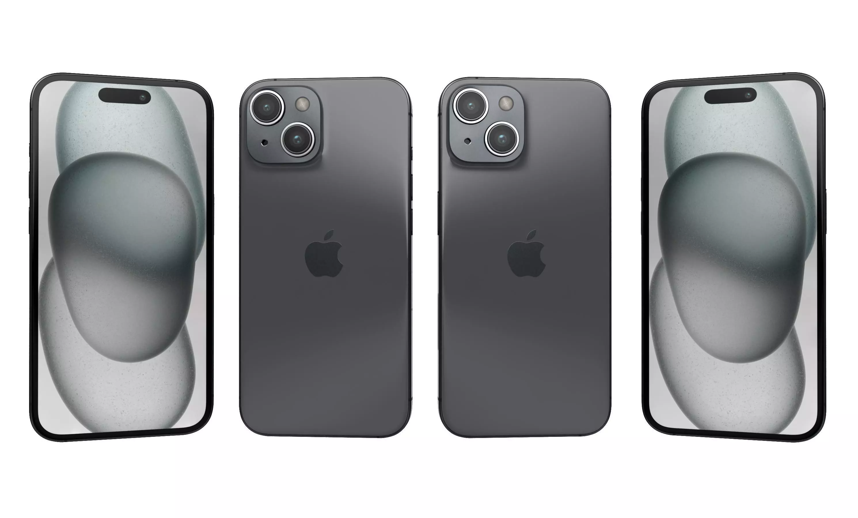 Apple iPhone 15 Black High Poly 3D model_21