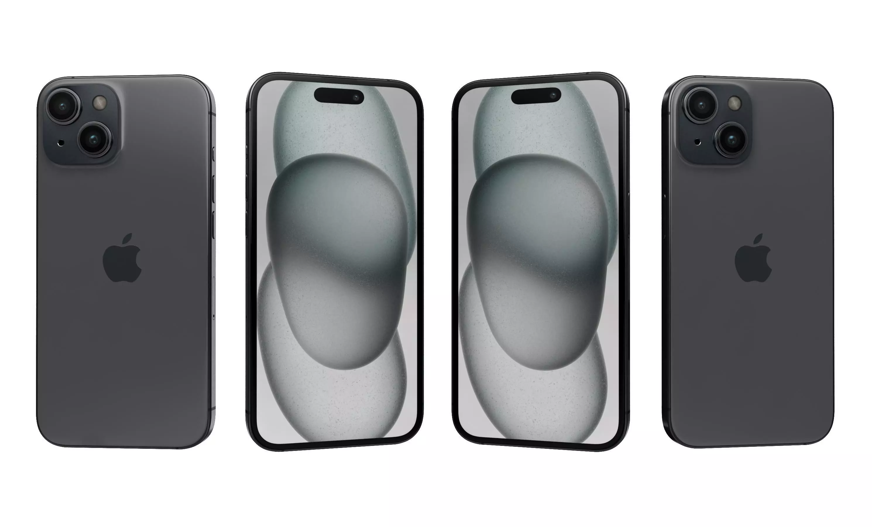 Apple iPhone 15 Black High Poly 3D model_28