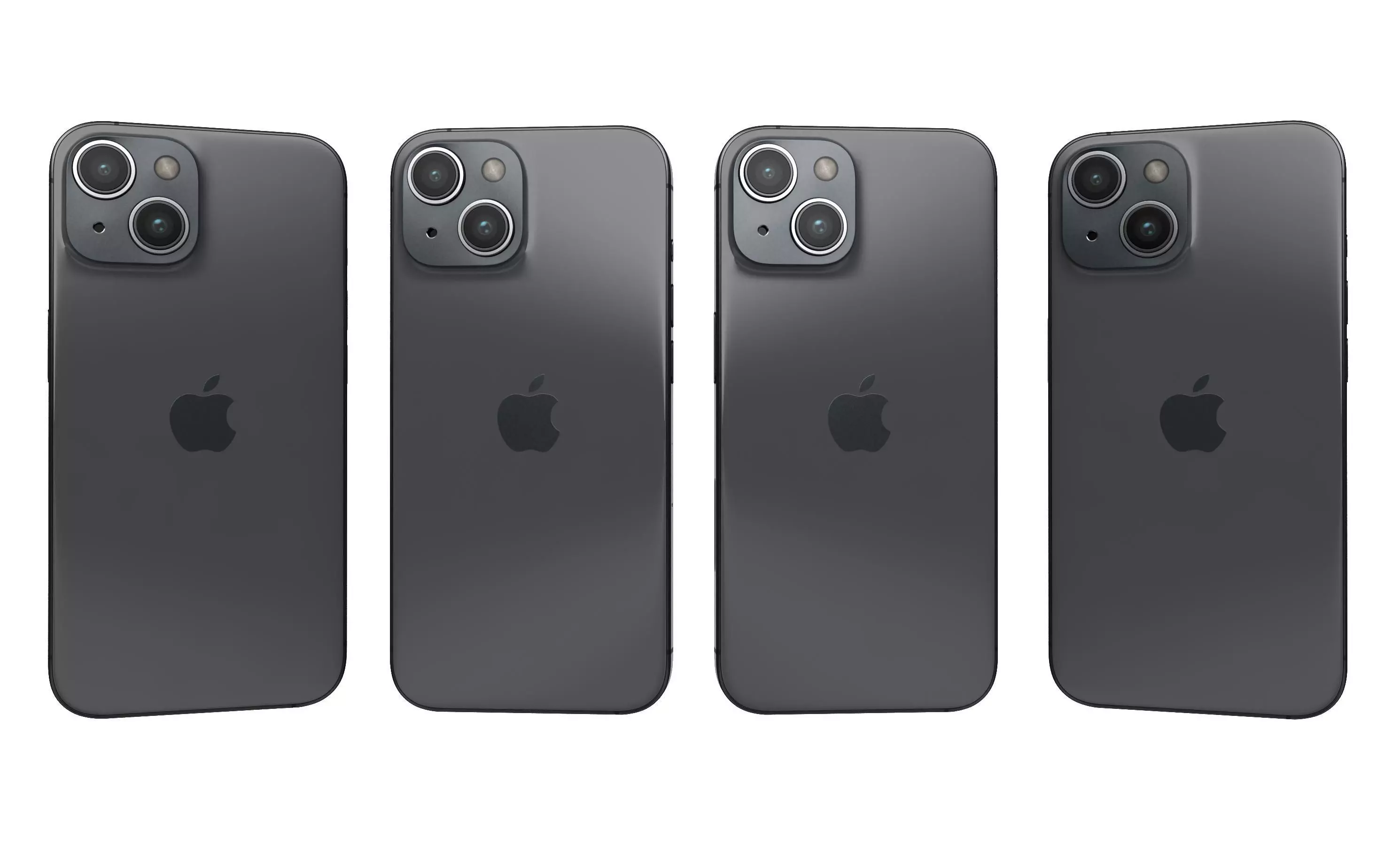 Apple iPhone 15 Black High Poly 3D model_25