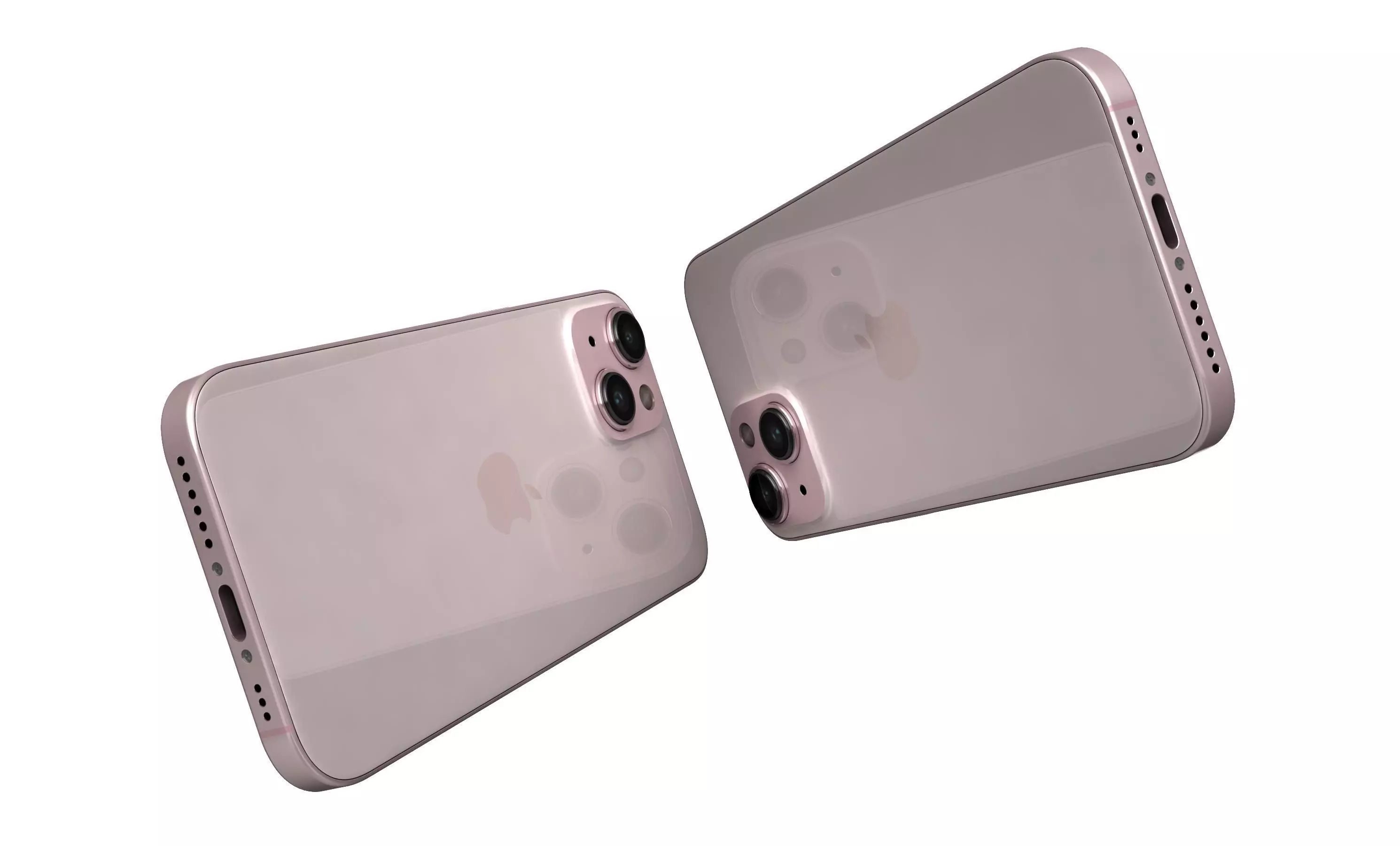 Apple iPhone 15 Pink High Poly 3D model_4