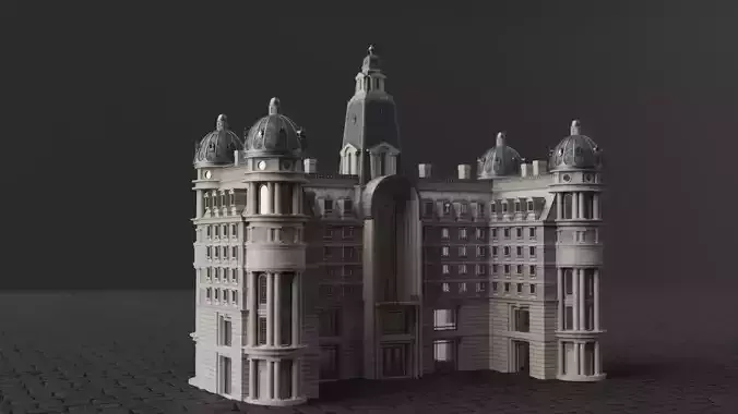 Classical European Building - House 7