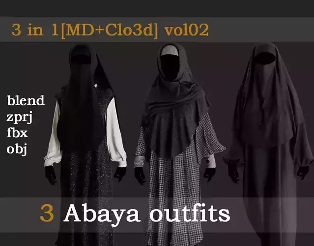 3 Abaya outfits vol02