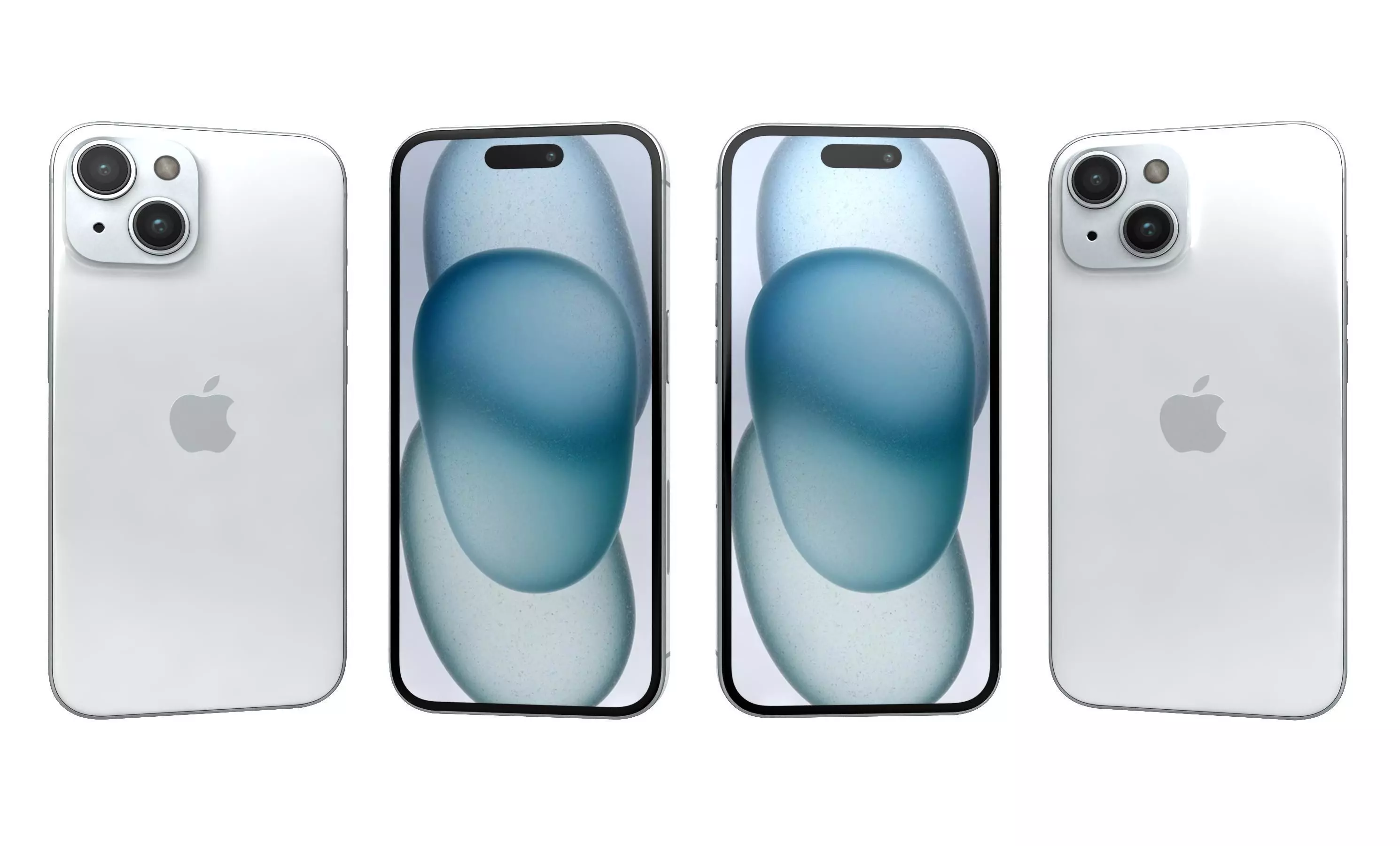 Apple iPhone 15 White High Poly 3D model_0