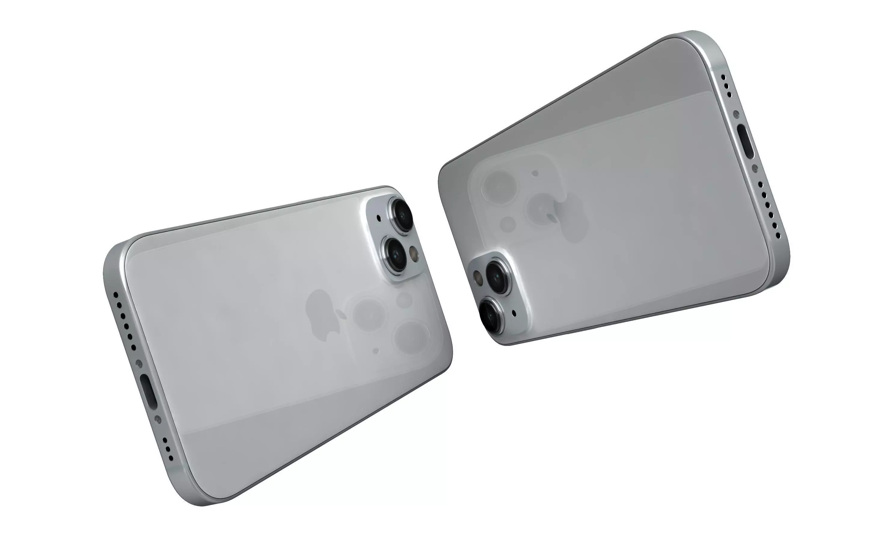 Apple iPhone 15 White High Poly 3D model_4