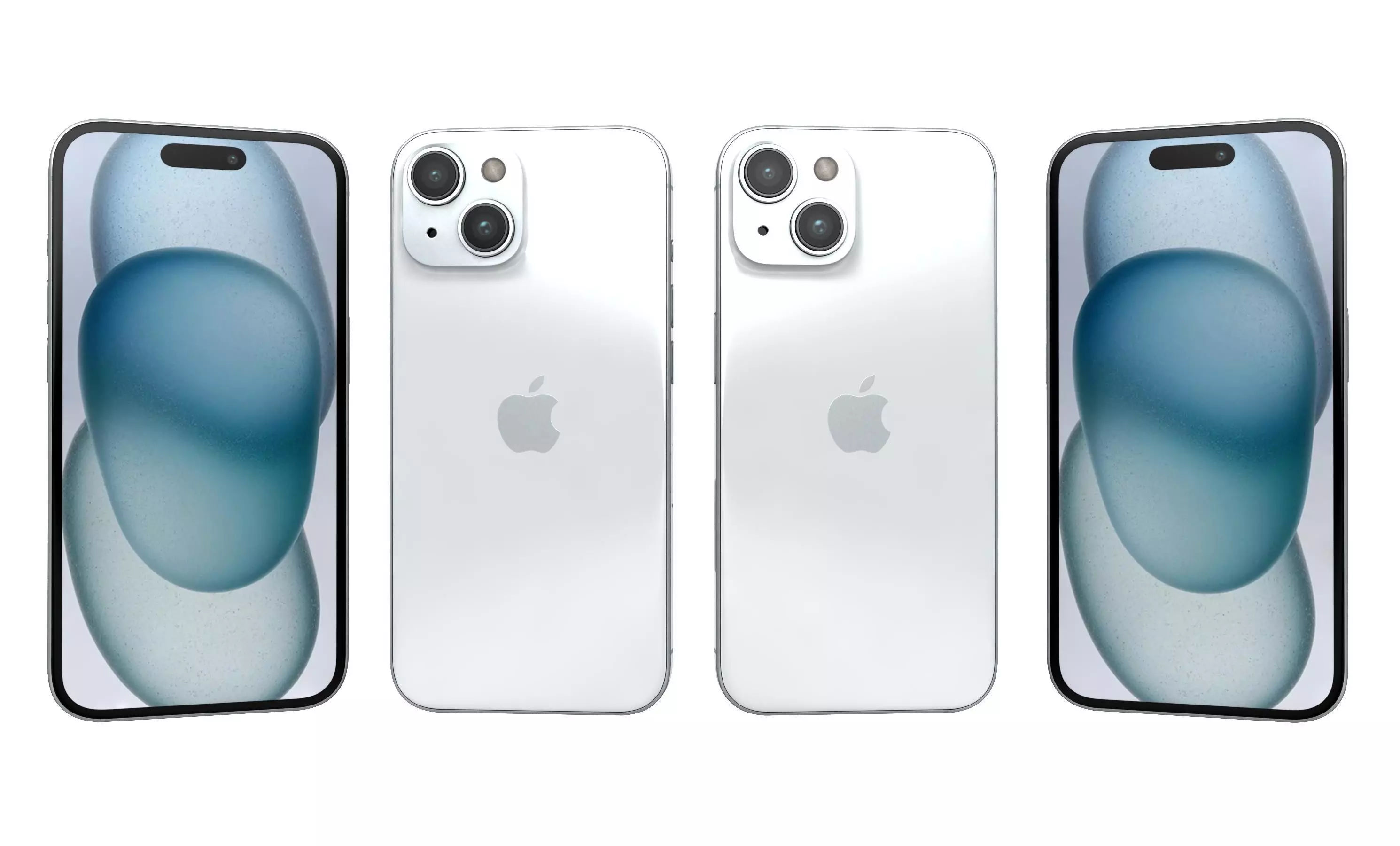 Apple iPhone 15 White High Poly 3D model_21