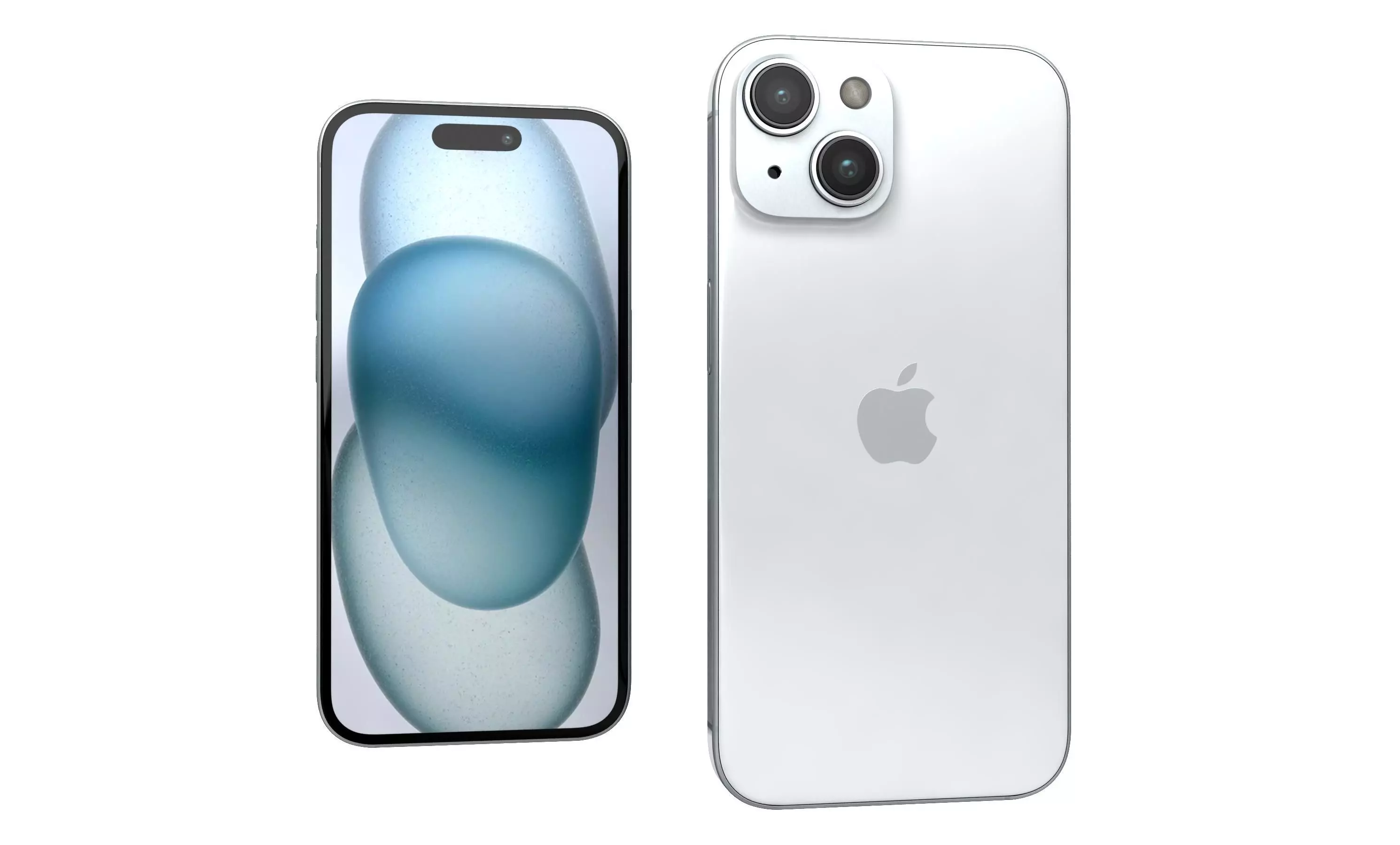 Apple iPhone 15 White High Poly 3D model_1