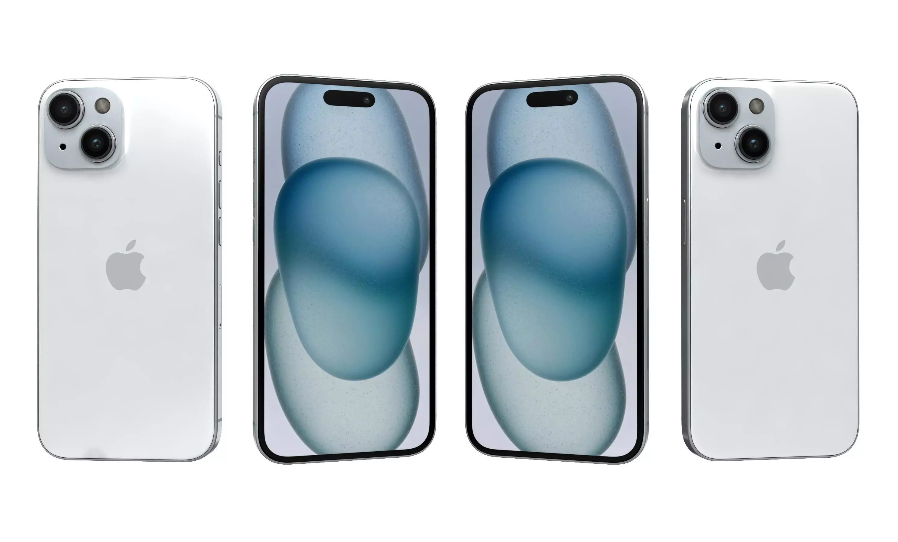 Apple iPhone 15 White High Poly 3D model_28