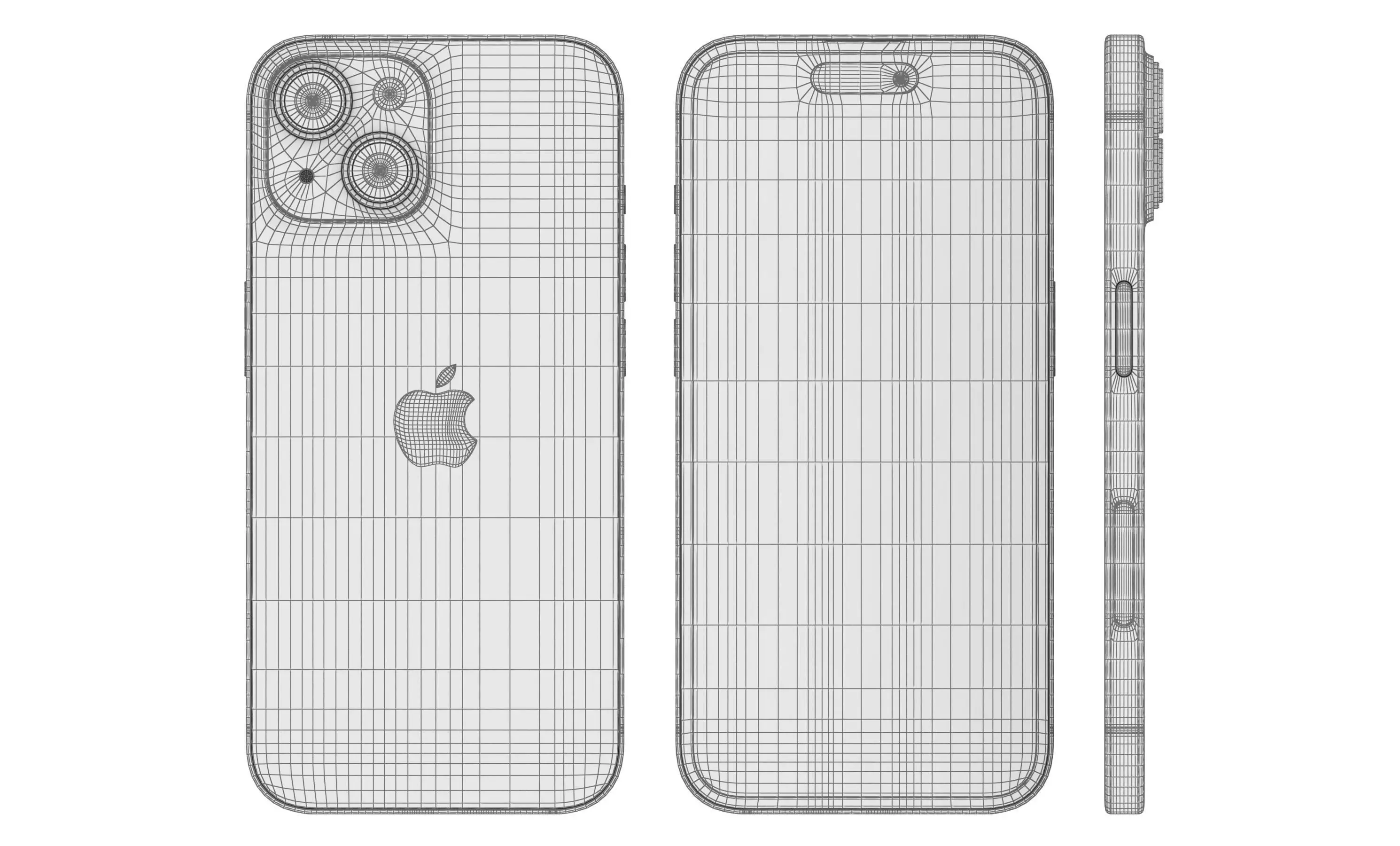 Apple iPhone 15 Yellow High Poly 3D model_11