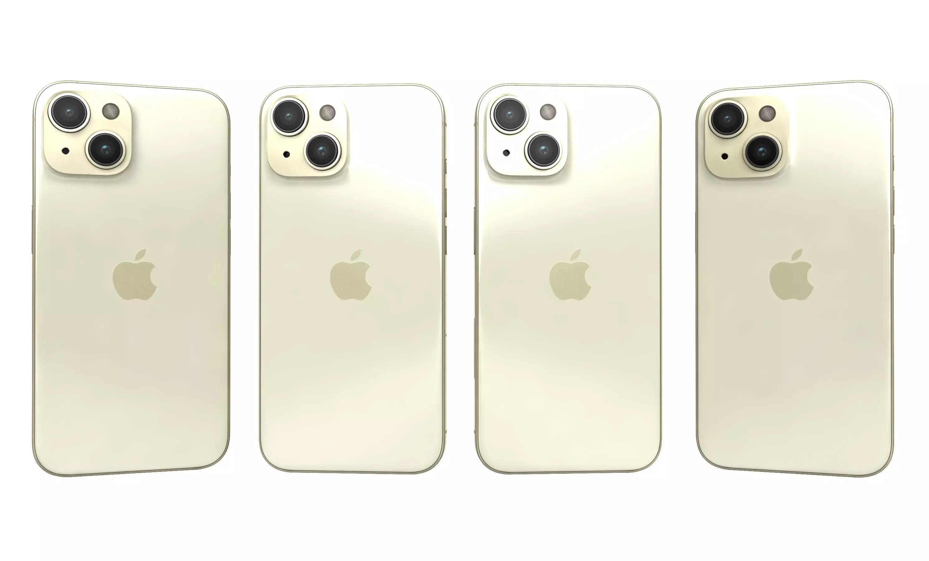 Apple iPhone 15 Yellow High Poly 3D model_25