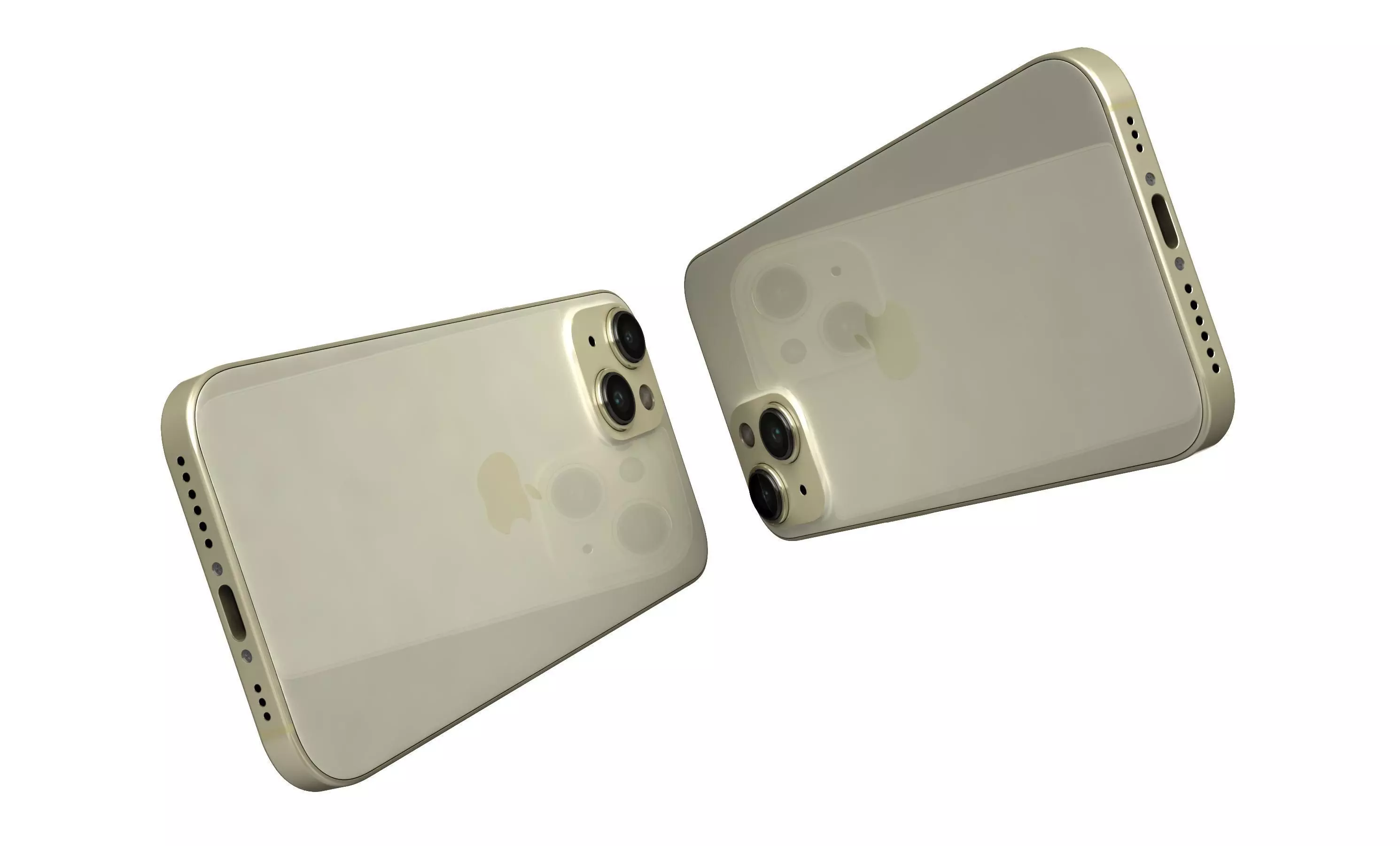 Apple iPhone 15 Yellow High Poly 3D model_4