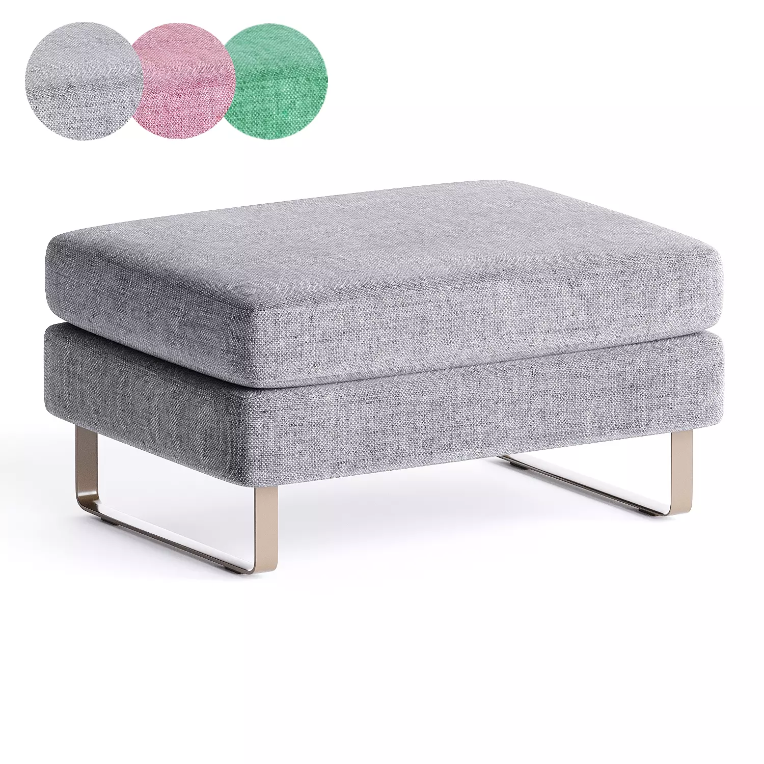 pouf fabric 3D model_0