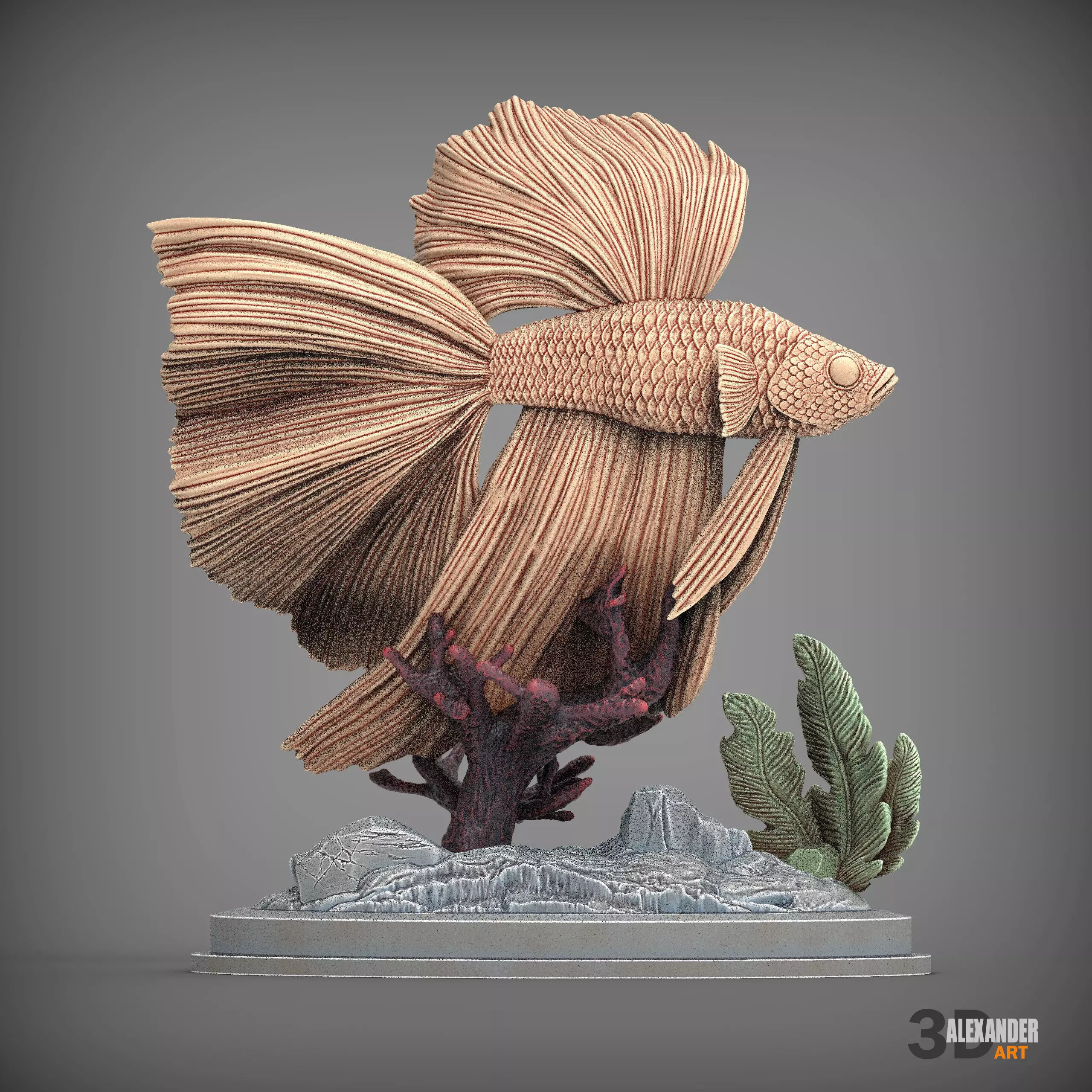 cockerel fish 3D print model