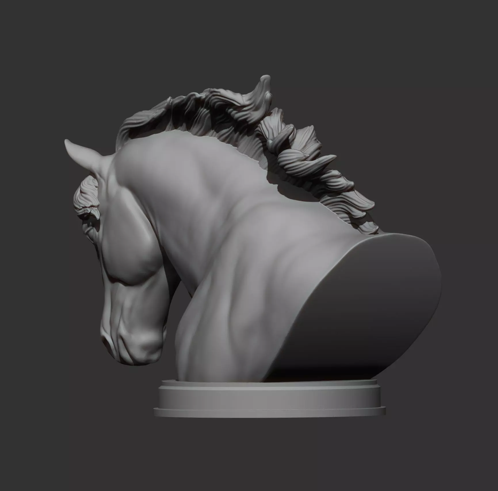 Percheron bust 3D print model_6