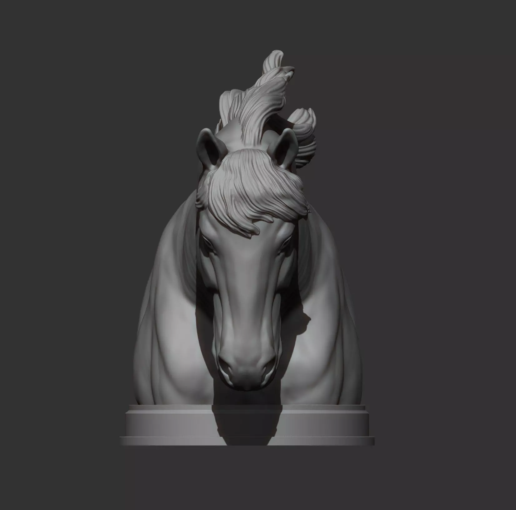 Percheron bust 3D print model_5