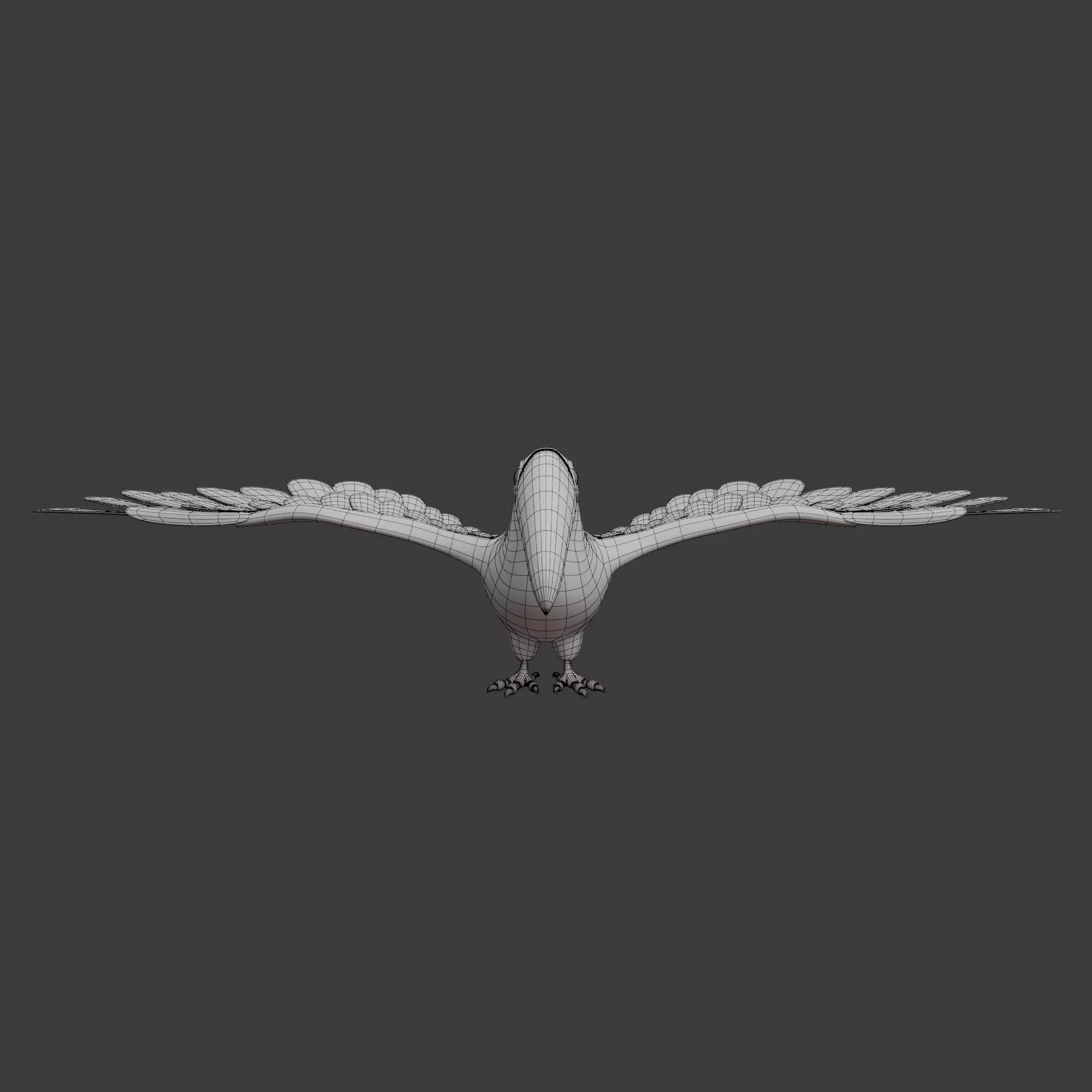 Toucan cartoon 3D model_11