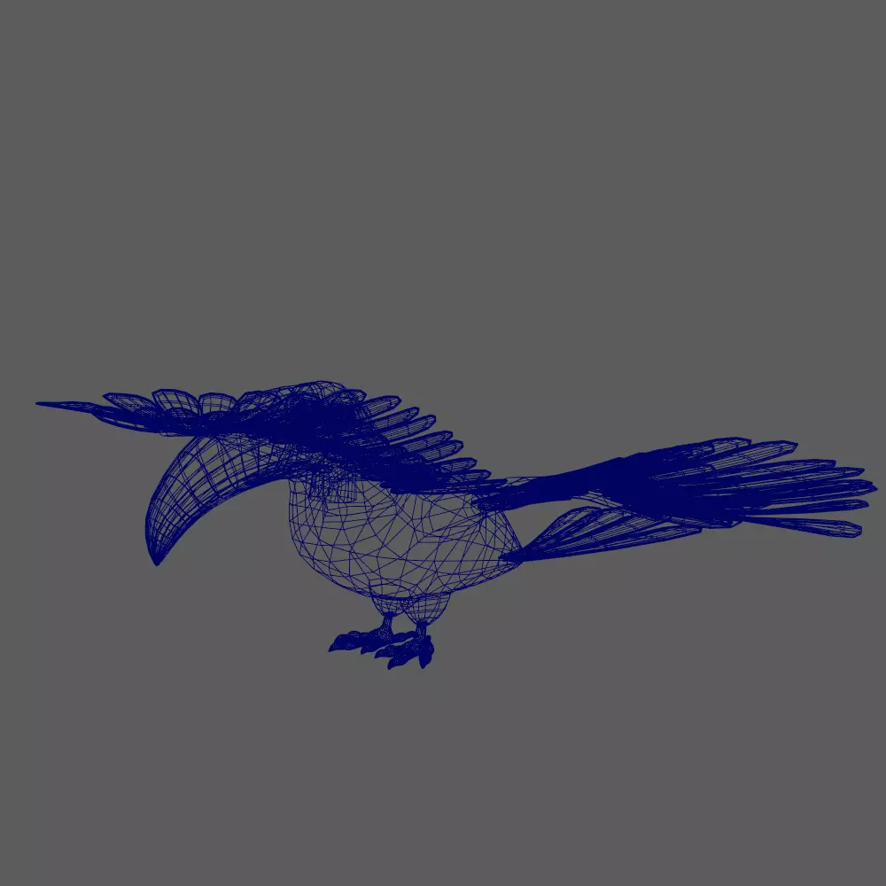 Toucan cartoon 3D model_20