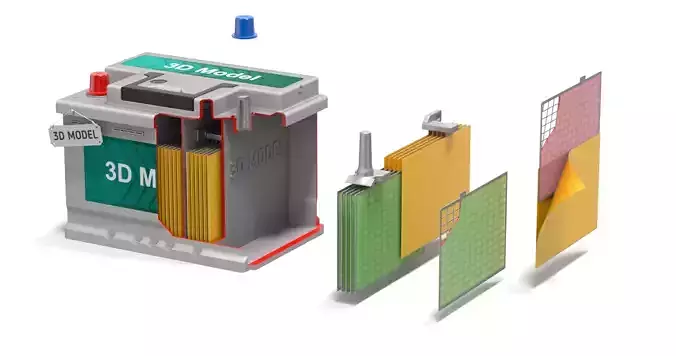 Car Battery Assembly Animation 