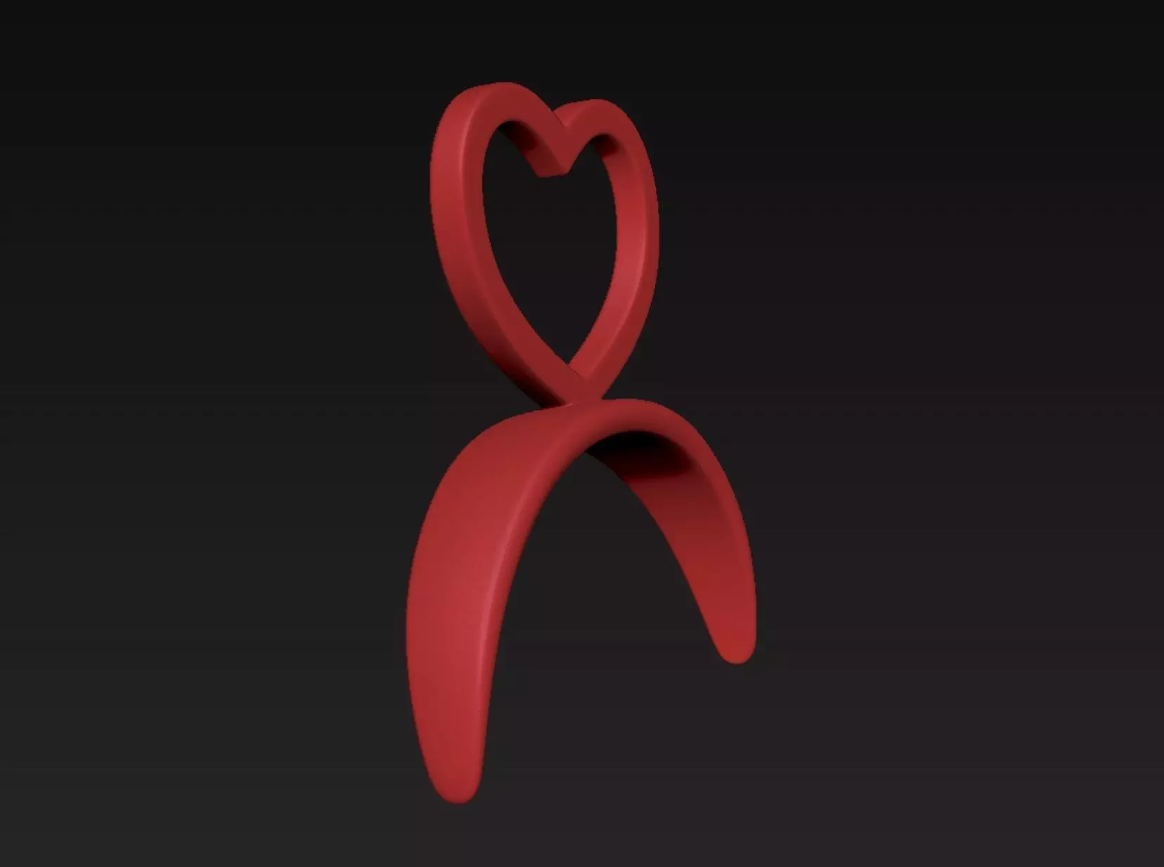 Heart Headband 3D print model_4