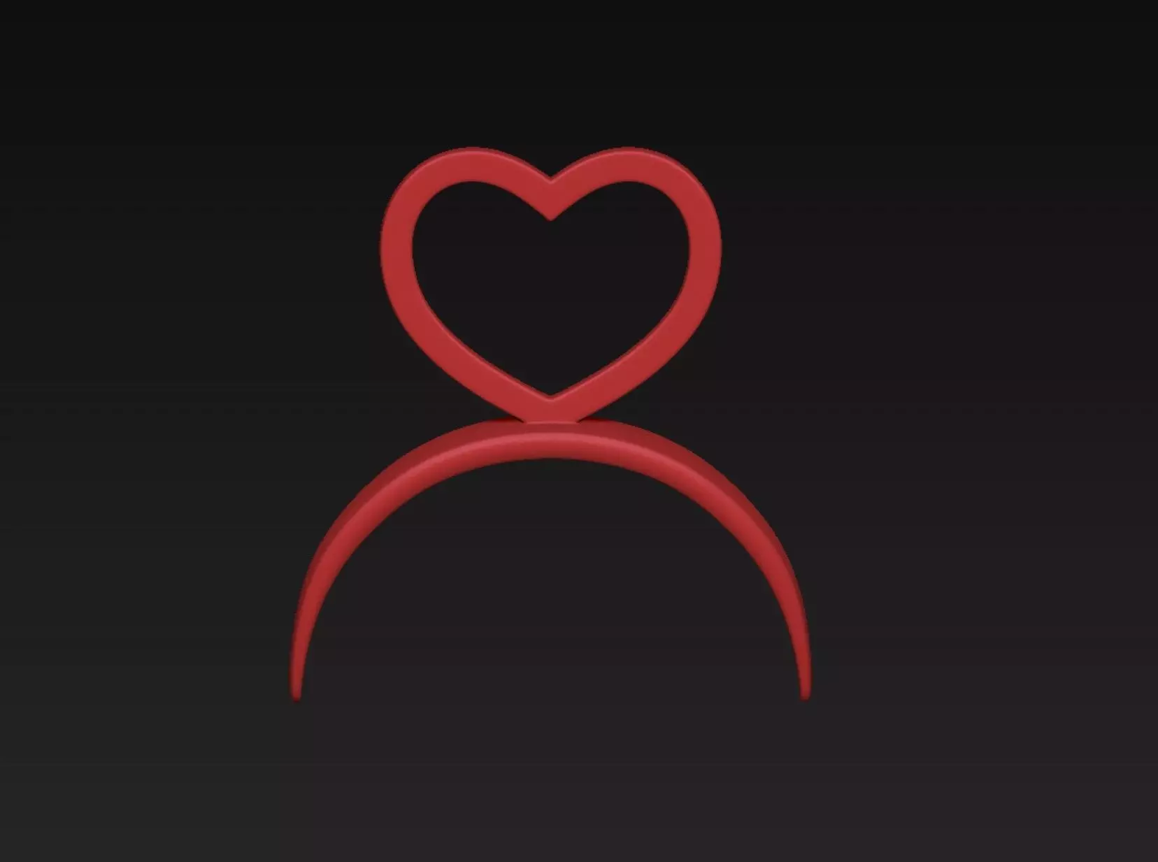 Heart Headband 3D print model_1
