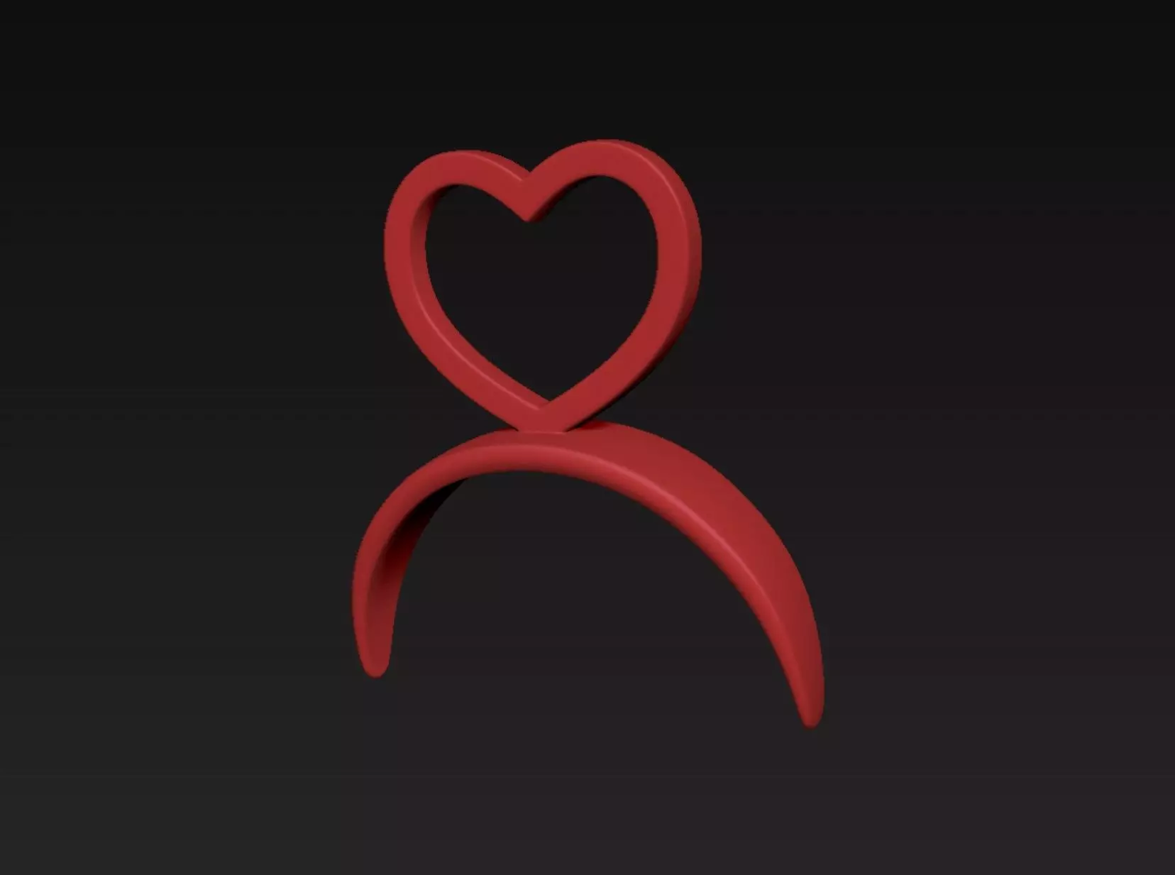 Heart Headband 3D print model_0