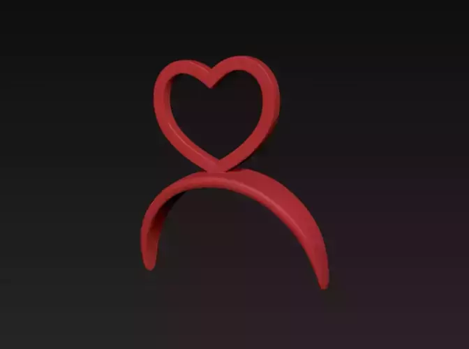 Heart Headband 3D print model
