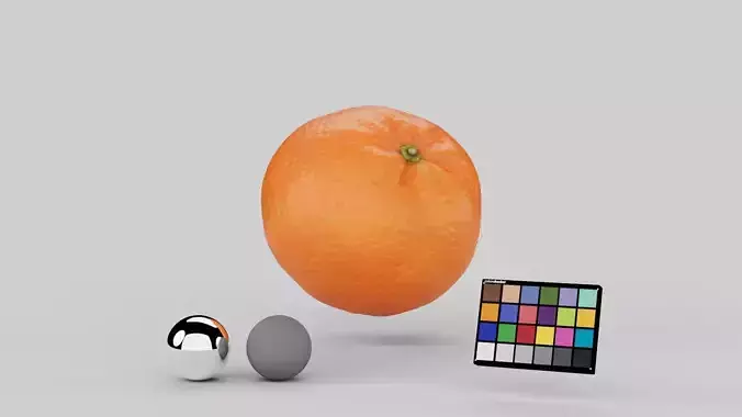Mandarin Fruit 3D model