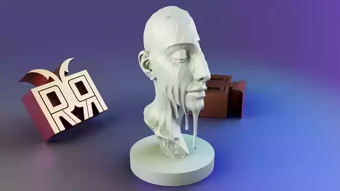 Melting Serenity Bust 3D print model