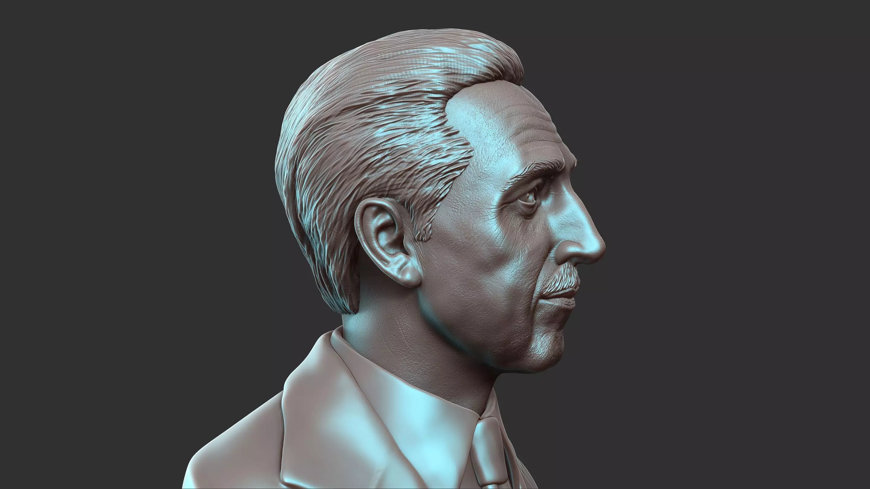 Walt Disney Bust Sculpture 3D print model_16