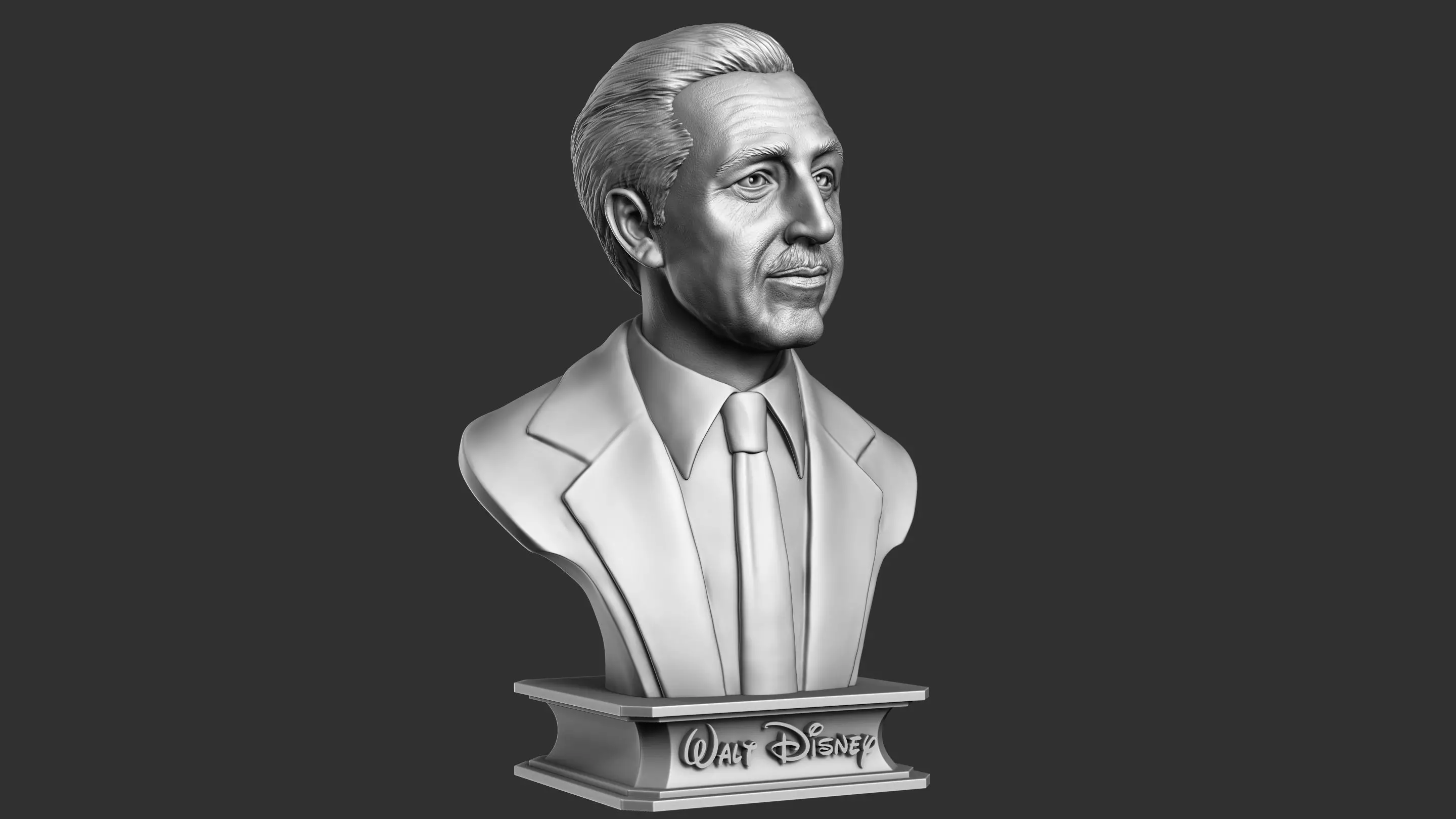 Walt Disney Bust Sculpture 3D print model_18
