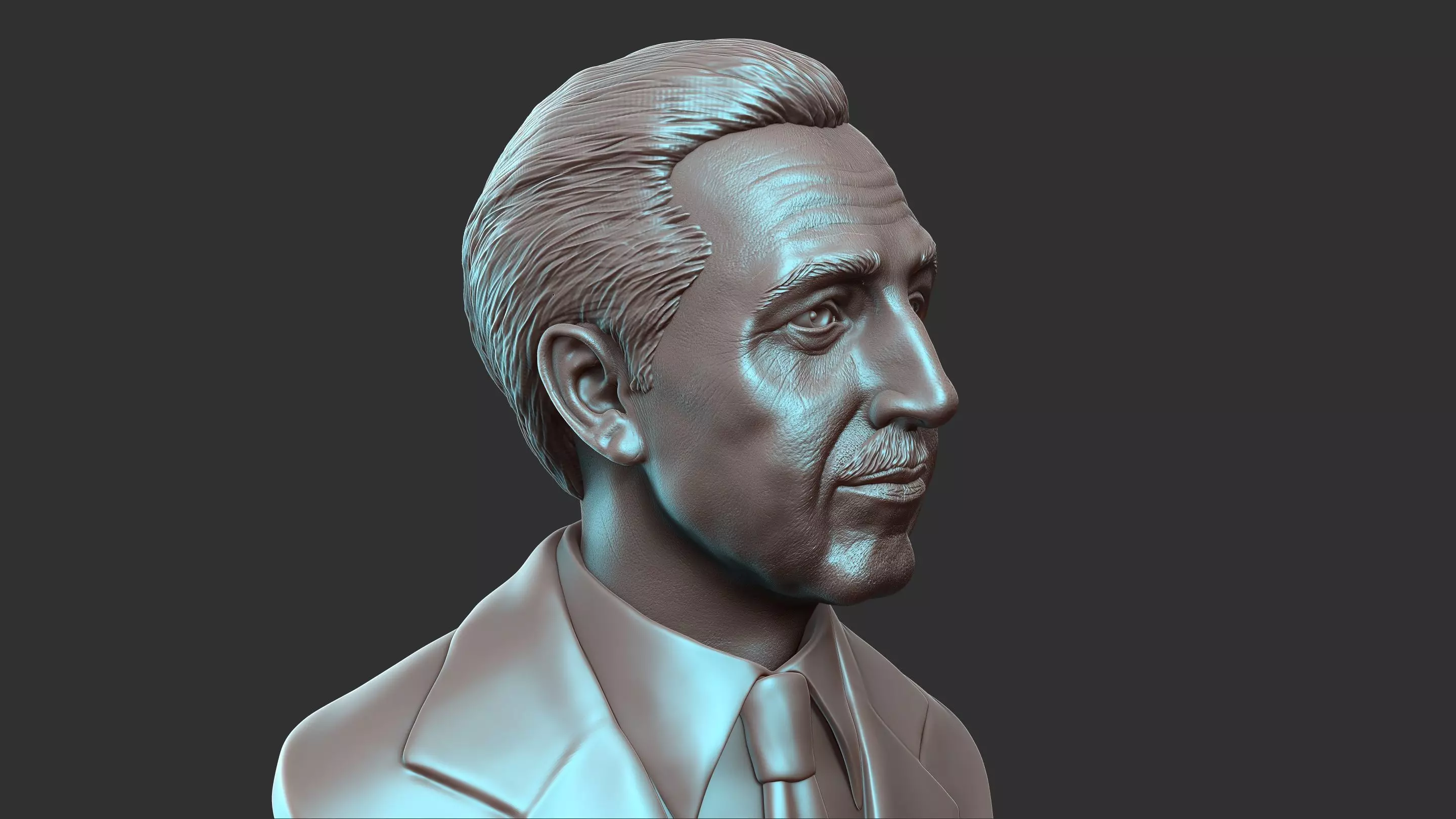 Walt Disney Bust Sculpture 3D print model_15
