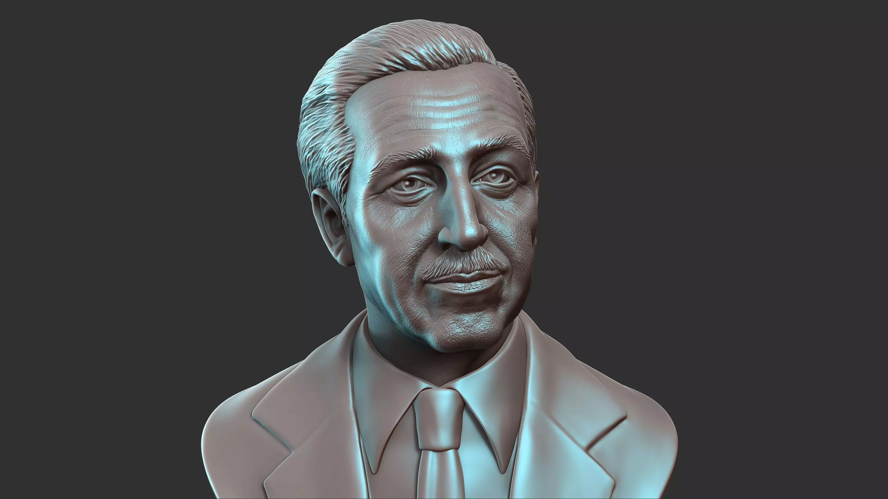 Walt Disney Bust Sculpture 3D print model_13