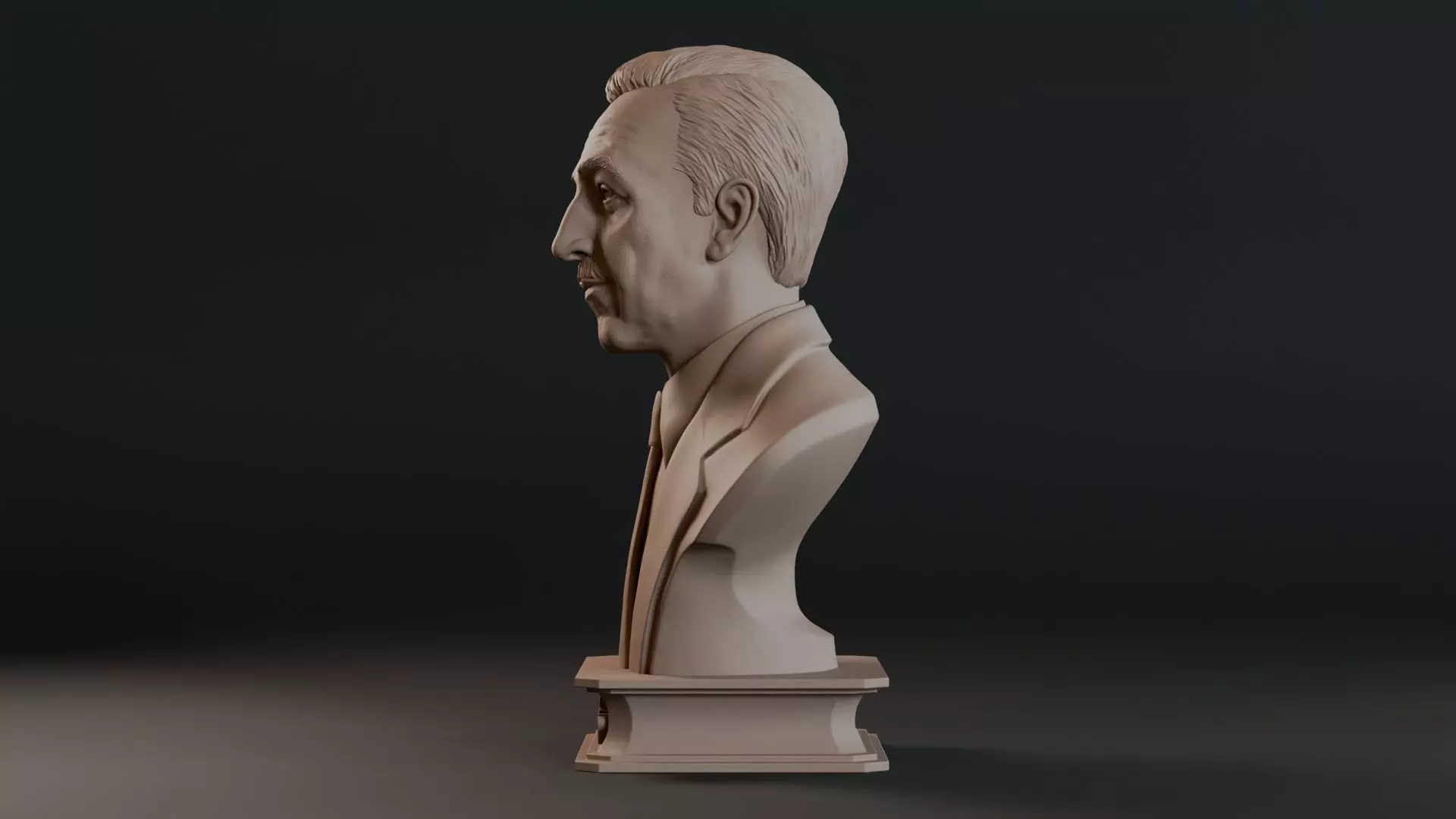 Walt Disney Bust Sculpture 3D print model_10