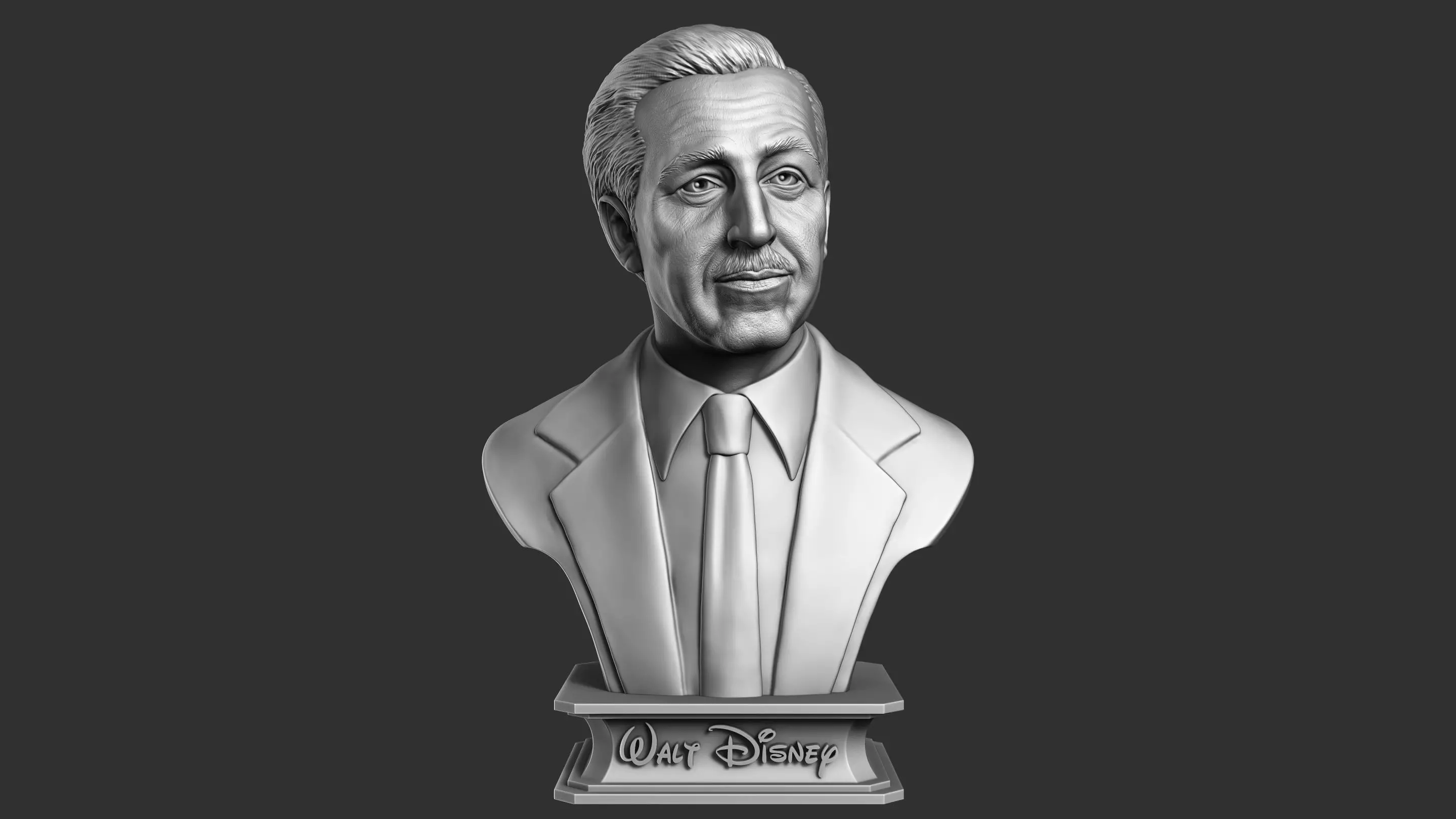 Walt Disney Bust Sculpture 3D print model_17