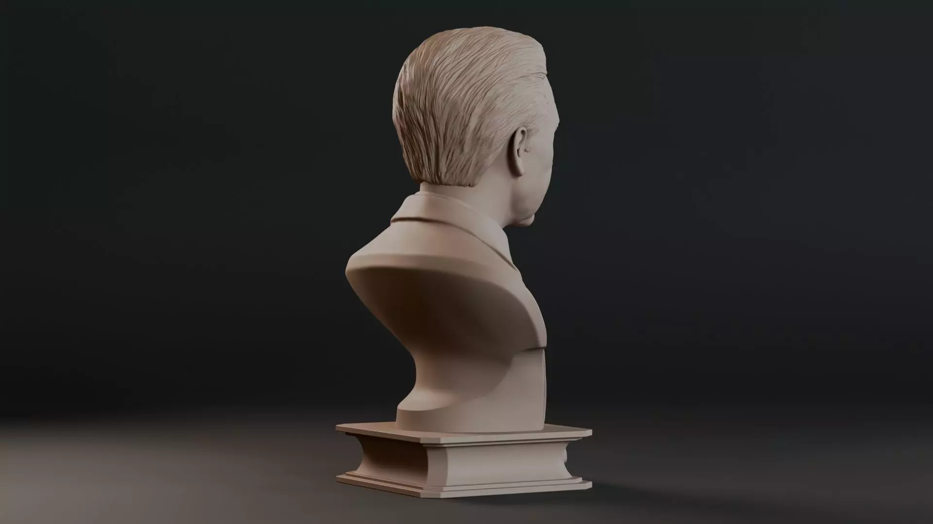 Walt Disney Bust Sculpture 3D print model_5