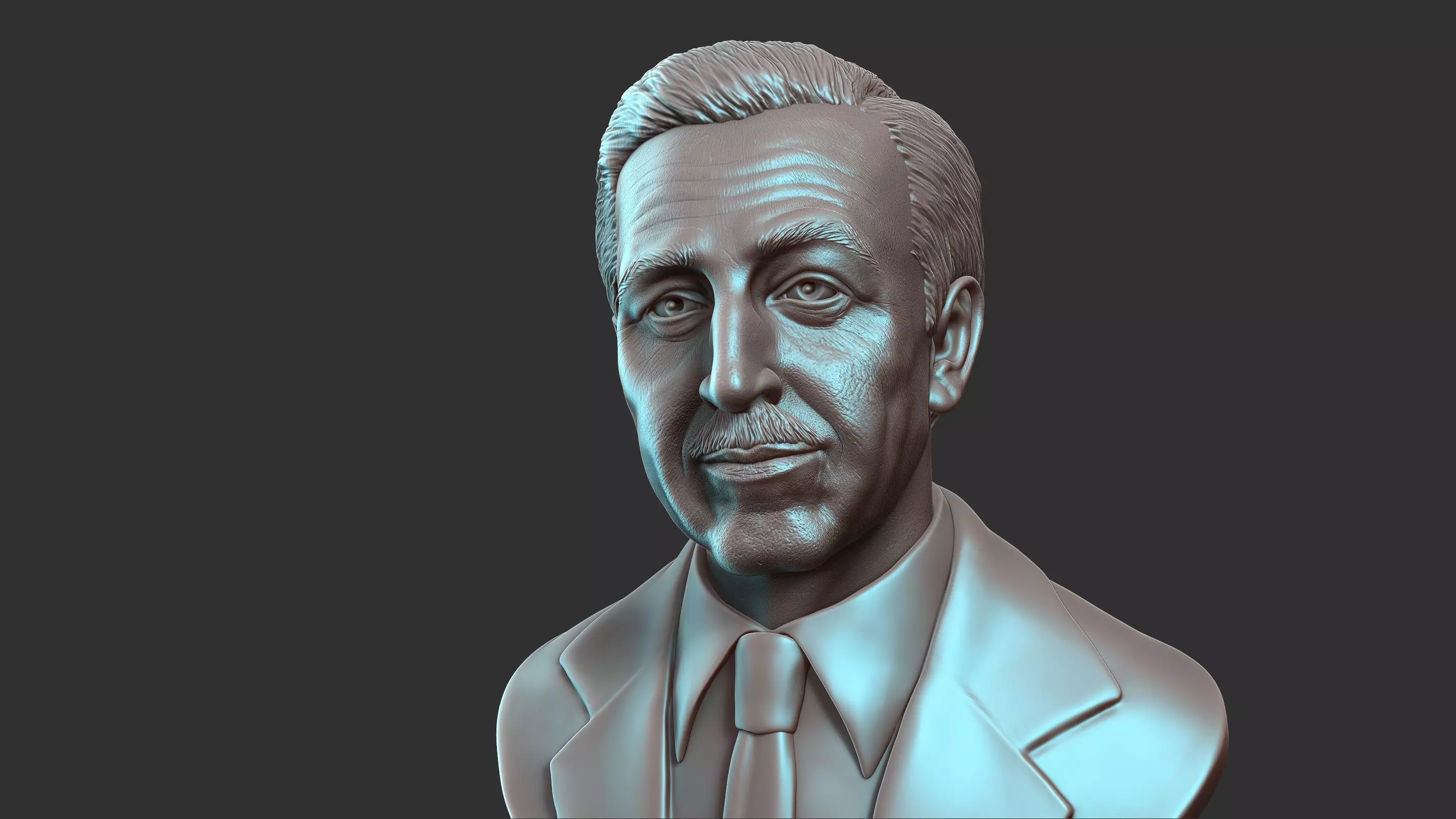 Walt Disney Bust Sculpture 3D print model_14