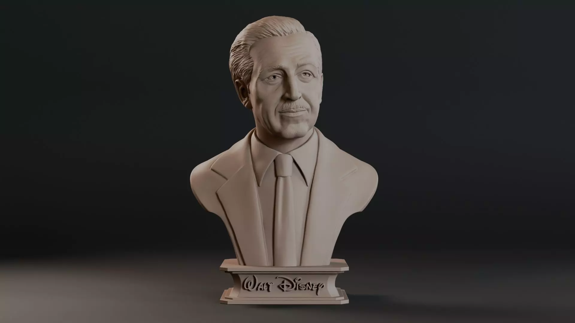 Walt Disney Bust Sculpture 3D print model_1