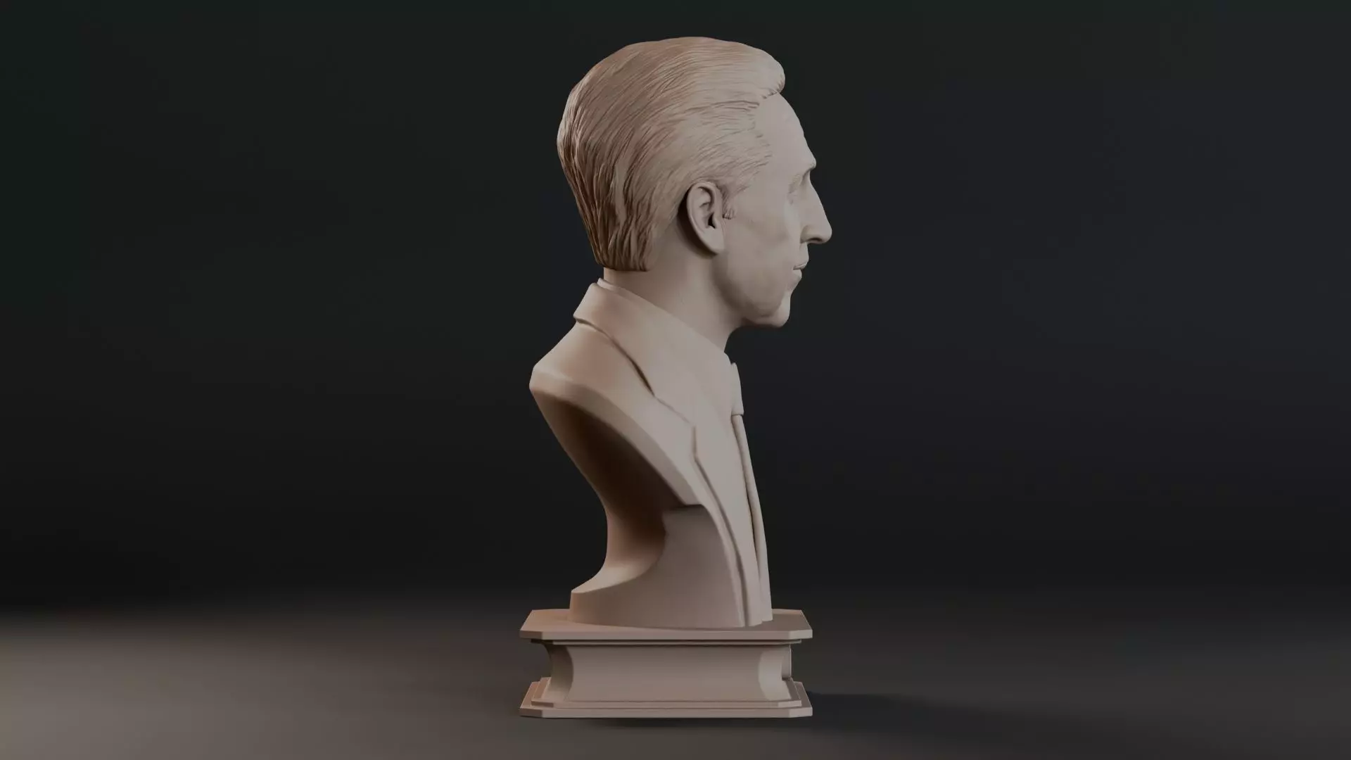 Walt Disney Bust Sculpture 3D print model_4