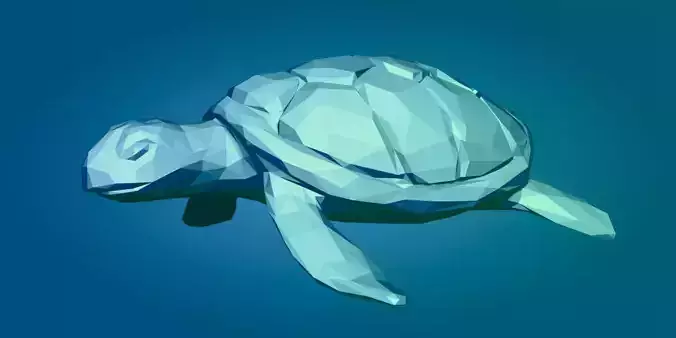 Low Poly Sea Turtle